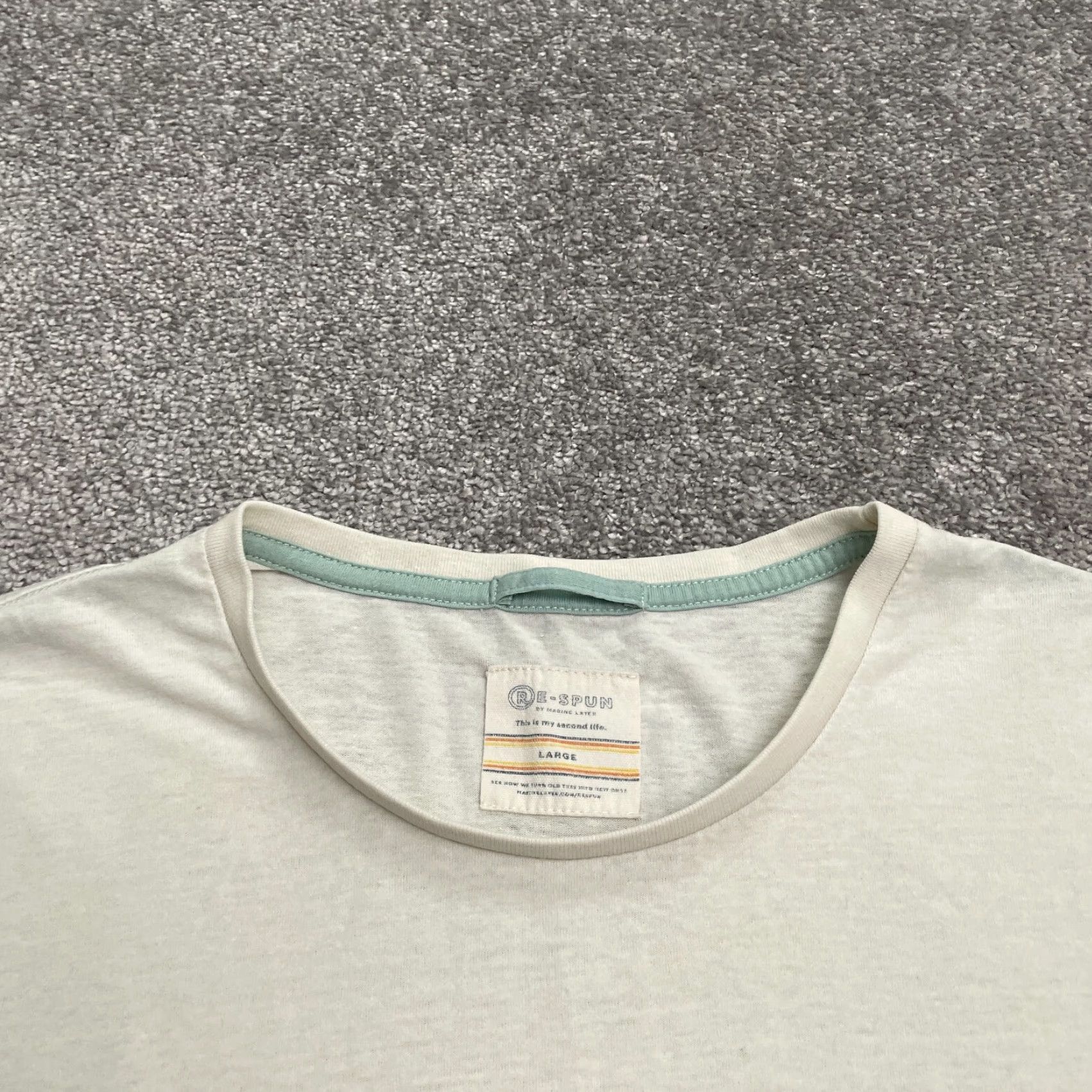 Marine Layer Marine Layer T-Shirt Men L Crew Neck Short Sleeve White Blue Red Multicolor Cotton Blend Logo Classic Outdoor 90s (if applicable) Mens Size US L / EU 52-54 / 3 - 3 Thumbnail