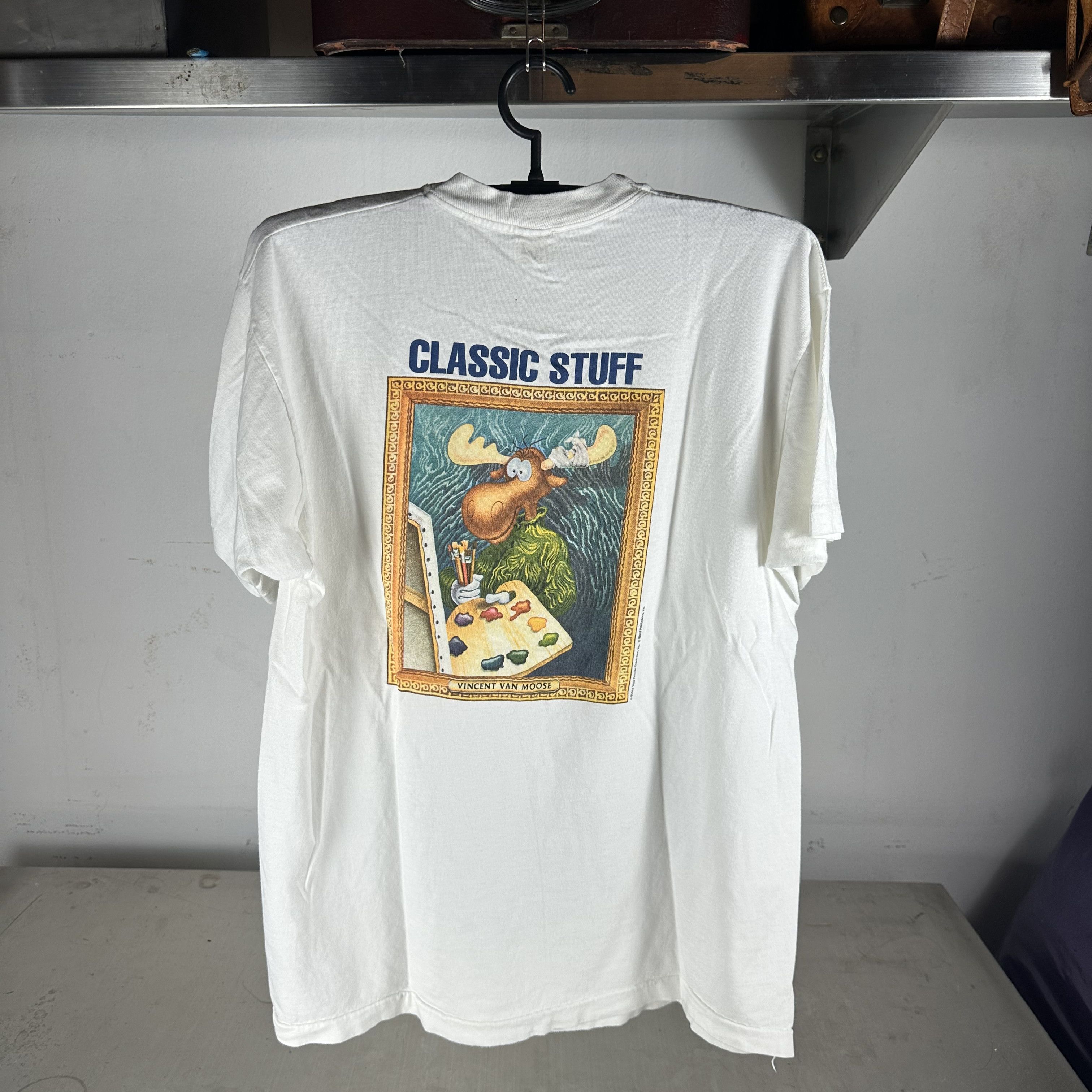 Vintage ​90s The Adventures of Rocky and Bullwinkle Classic Tee Size US XL / EU 56 / 4 - 1 Thumbnail