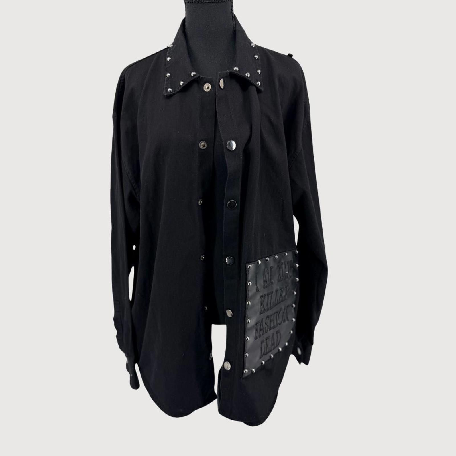 Other M. King Studded Patch Button Down Shirt Punk Streetwear L Size US L / EU 52-54 / 3 - 1 Thumbnail