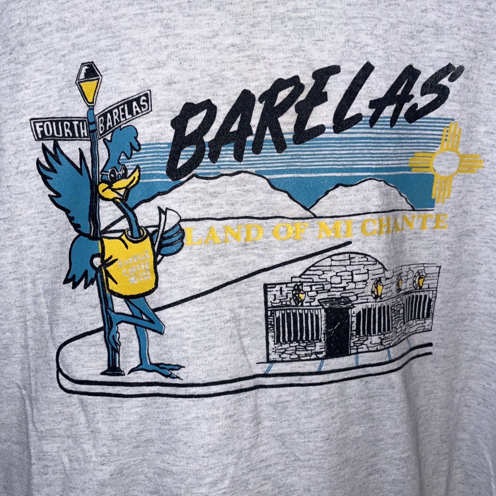 Vintage VINTAGE New Mexico T Shirt Gray Barelas Roadrunner XL Men Regular T-Shirt XL Grey Size US XL / EU 56 / 4 - 2 Thumbnail