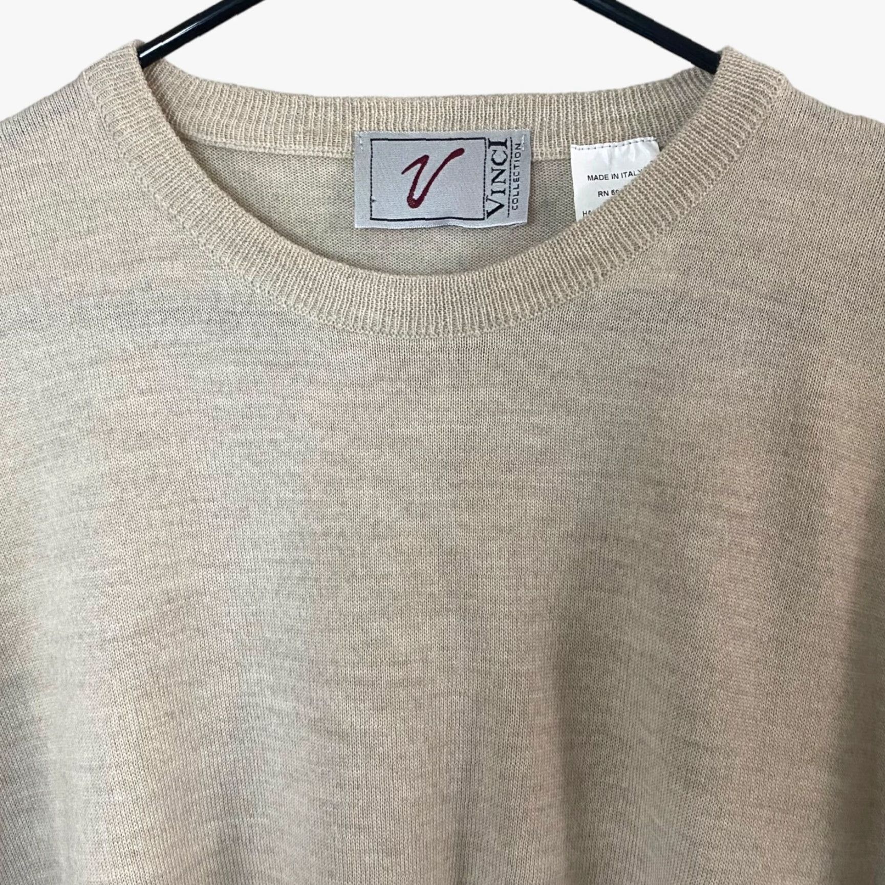 Vintage VINTAGE Vinci Collection Italian Wool Sweater Pullover Beige Men XXL Crewneck Knit 100% Wool Autumn Winter 2XL Mens Size US XXL / EU 58 / 5 - 5 Thumbnail