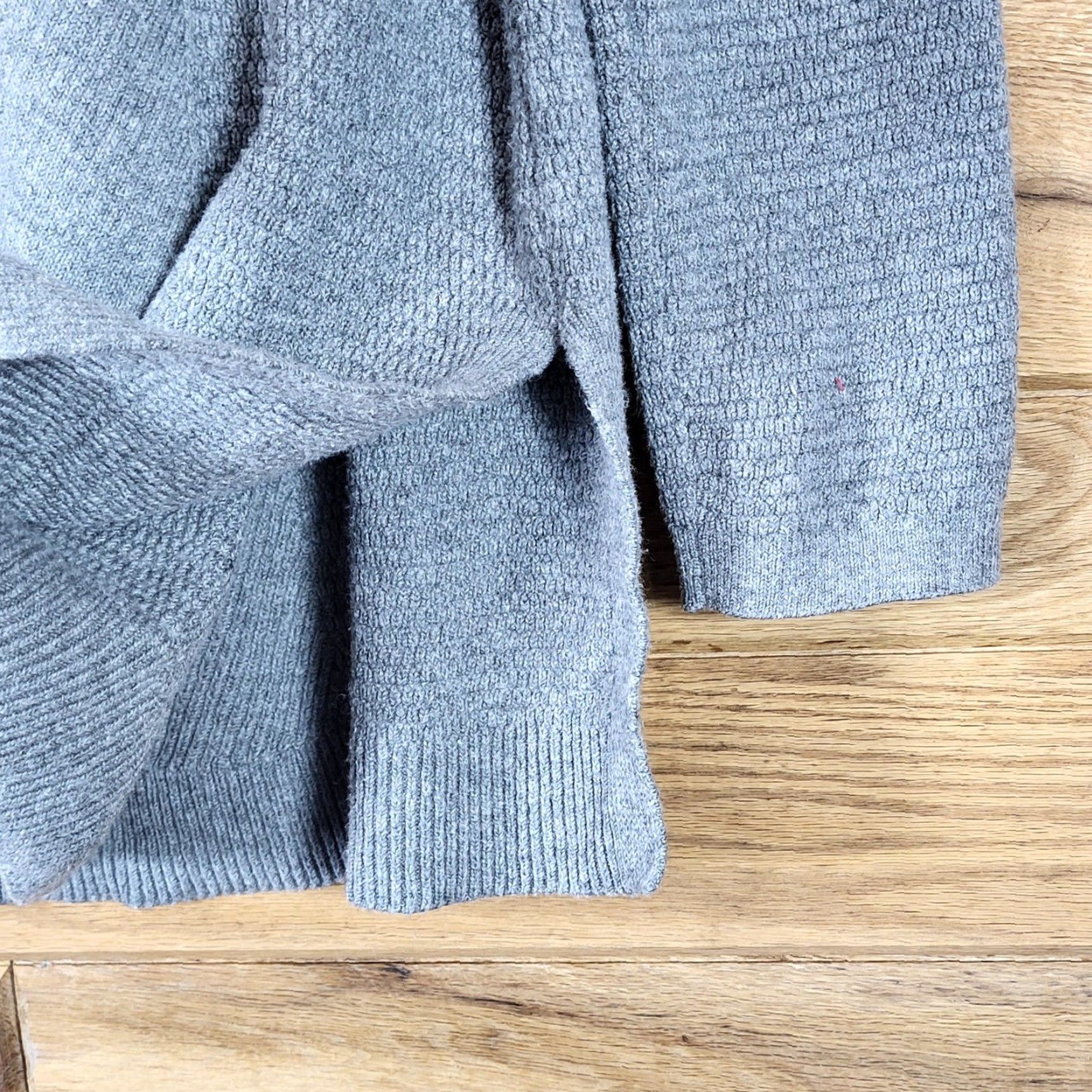 J. Jill J. Jill Sweater Women L Large V-Neck Textured Knit Long Sleeve Tunic Gray Size L / US 10 / IT 46 - 8 Thumbnail