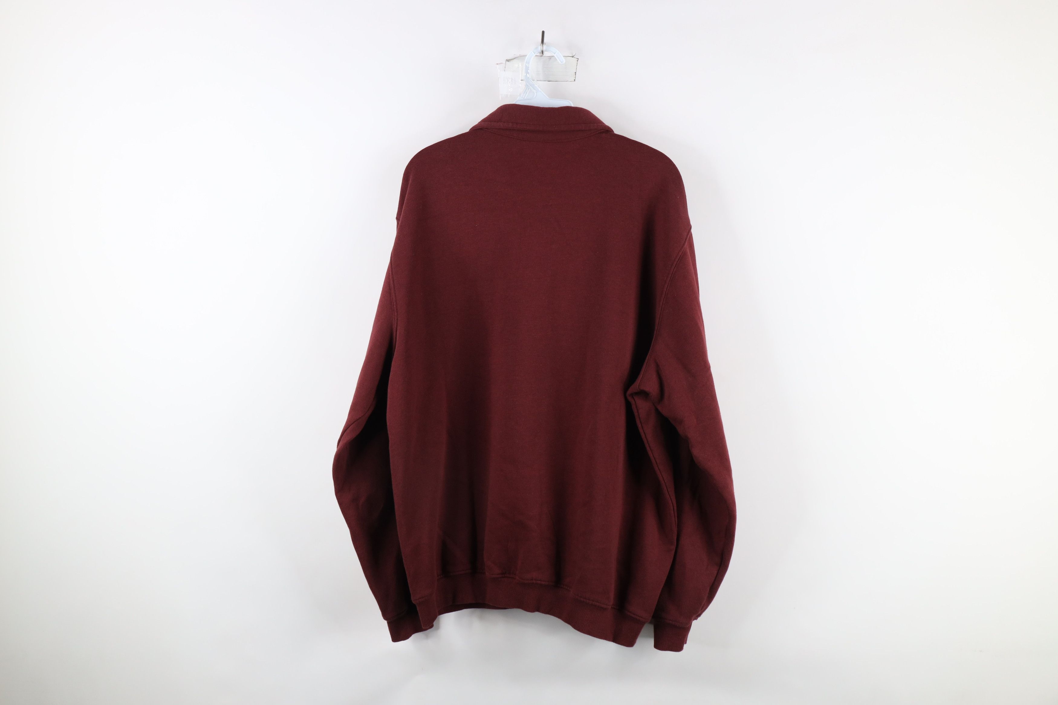 Vintage Vintage 90s Streetwear Collared Pullover Sweatshirt Red Size US L / EU 52-54 / 3 - 7 Thumbnail