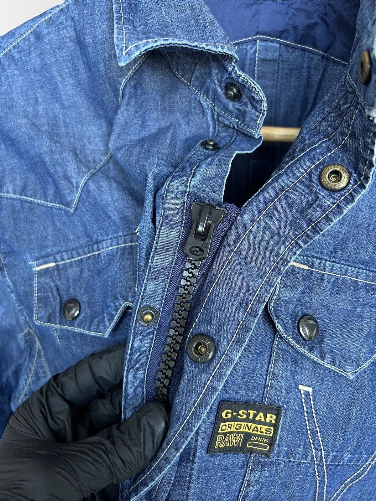 G-Star G-Star Raw Denim Motor Front Shirt Men Size M Long Sleeve Size US M / EU 48-50 / 2 - 12 Thumbnail