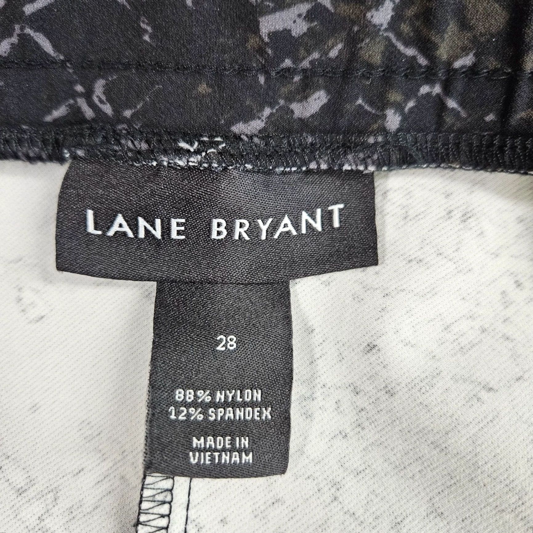 Vintage Lane Bryant Womens Pants Cropped Pull On Pocket Nylon Spandex Black Gray Size 28 Size 28" / US 6 / IT 42 - 6 Thumbnail