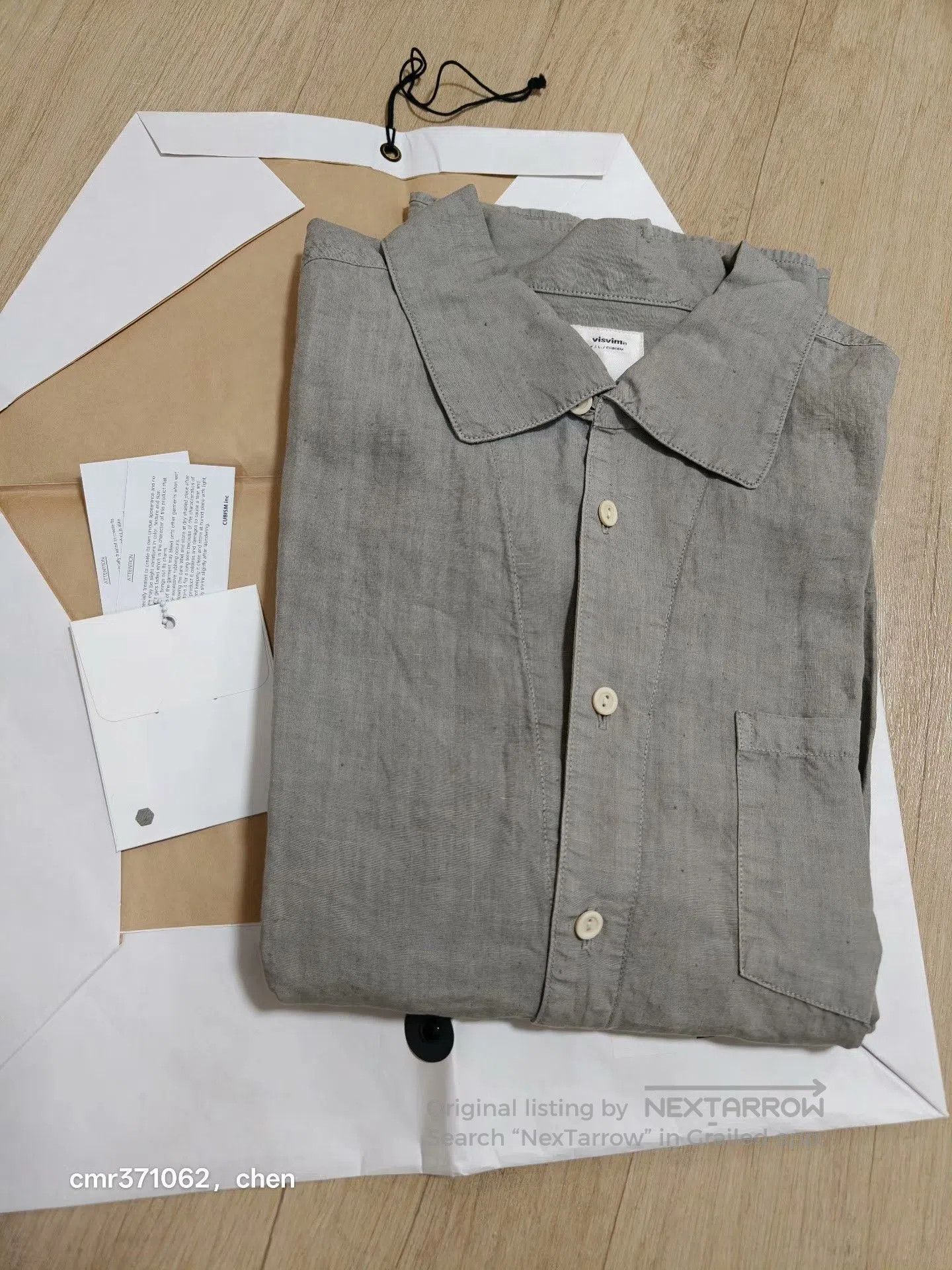 Visvim VISVIM 23SS PALMER SHIRT L/S DMGD LINEN. Size US M / EU 48-50 / 2 - 7 Thumbnail