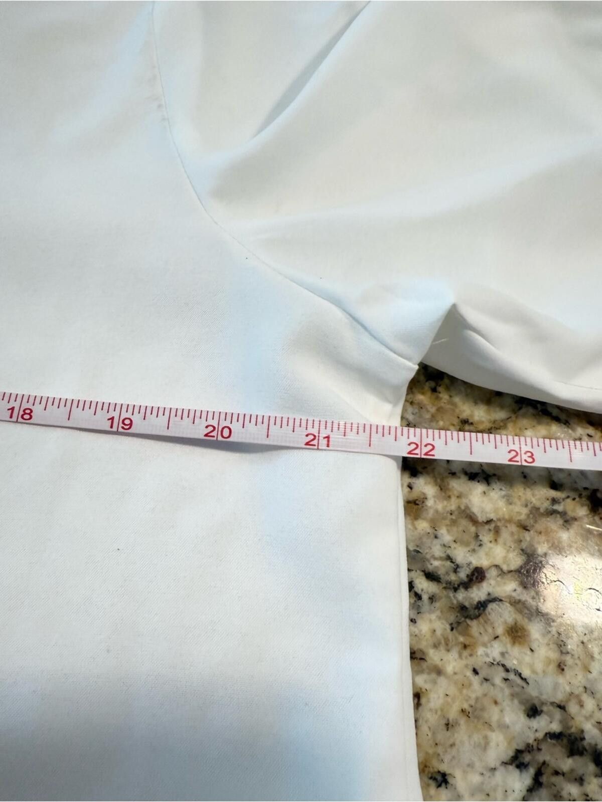 Other White V neck short sleeve top dainty green embroidery SZ LG Size L / US 10 / IT 46 - 7 Thumbnail