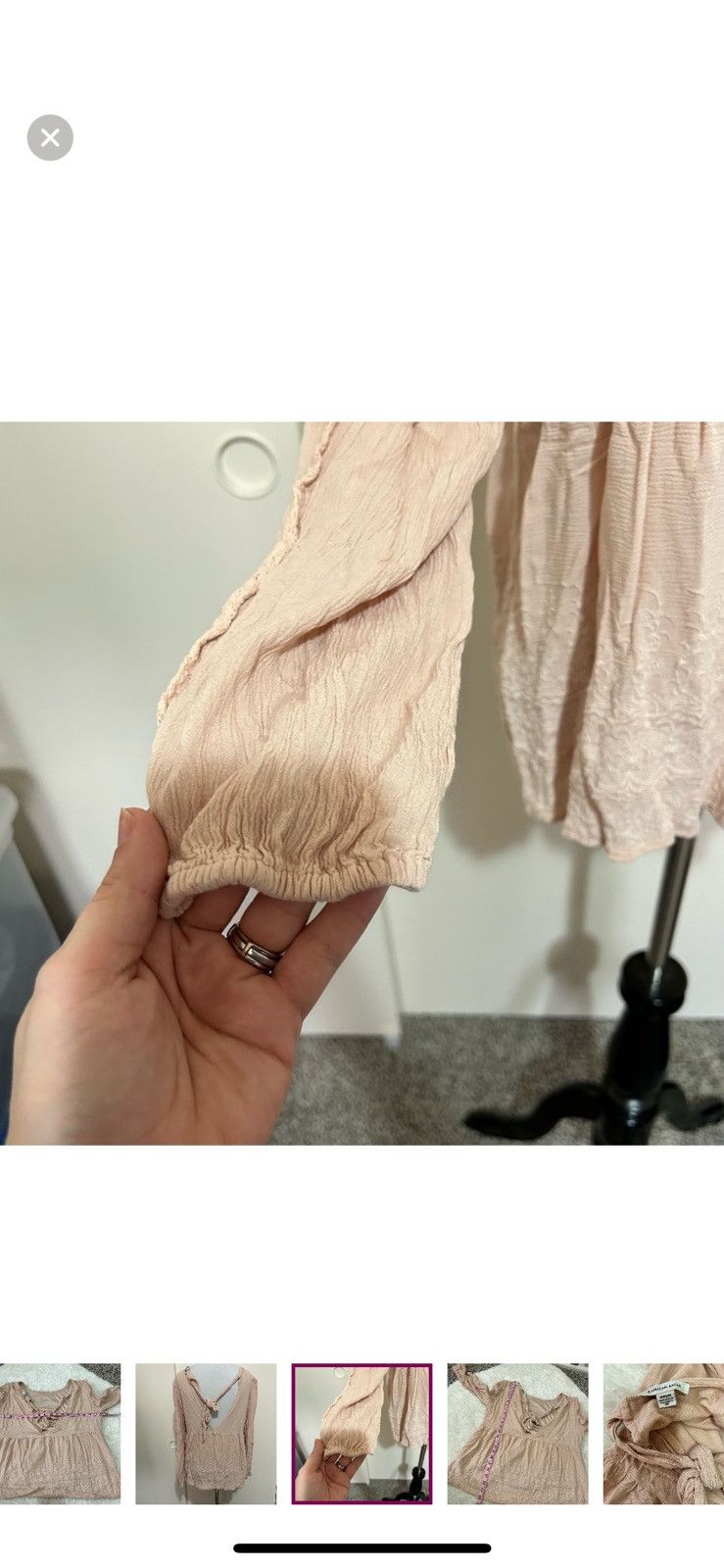 American Eagle Outfitters American eagle outfitters medium blush pink peasant blouse Size M / US 6-8 / IT 42-44 - 3 Thumbnail