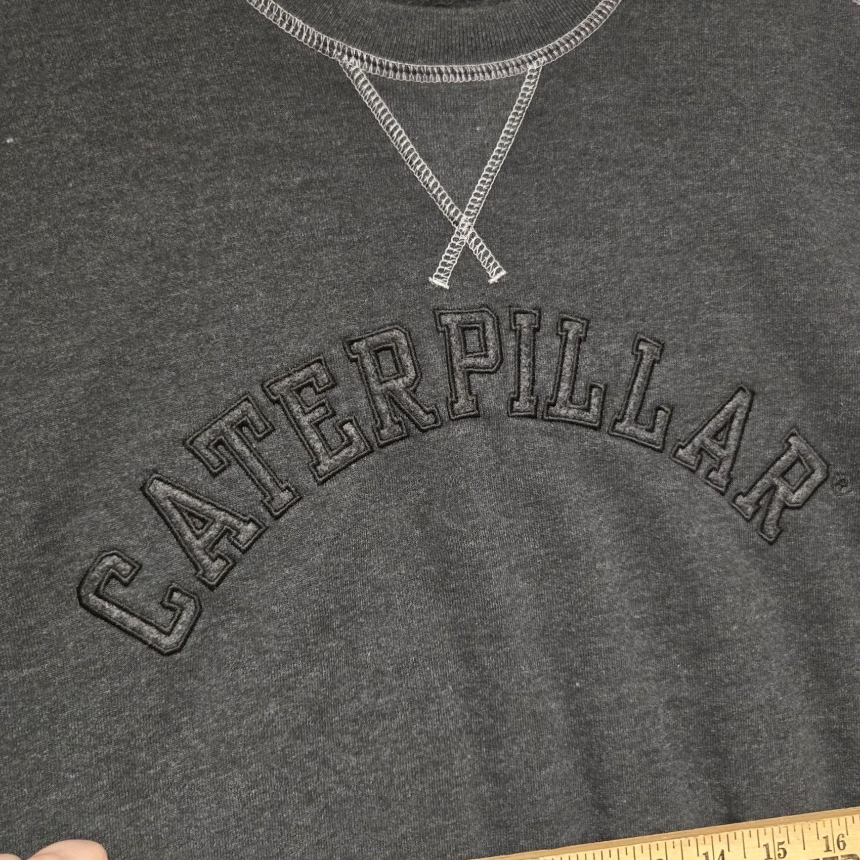 Vintage VINTAGE CAT Caterpillar Crewneck Sweatshirt Mens Large Gray Hooded Pullover Graphic Print Size US L / EU 52-54 / 3 - 3 Thumbnail