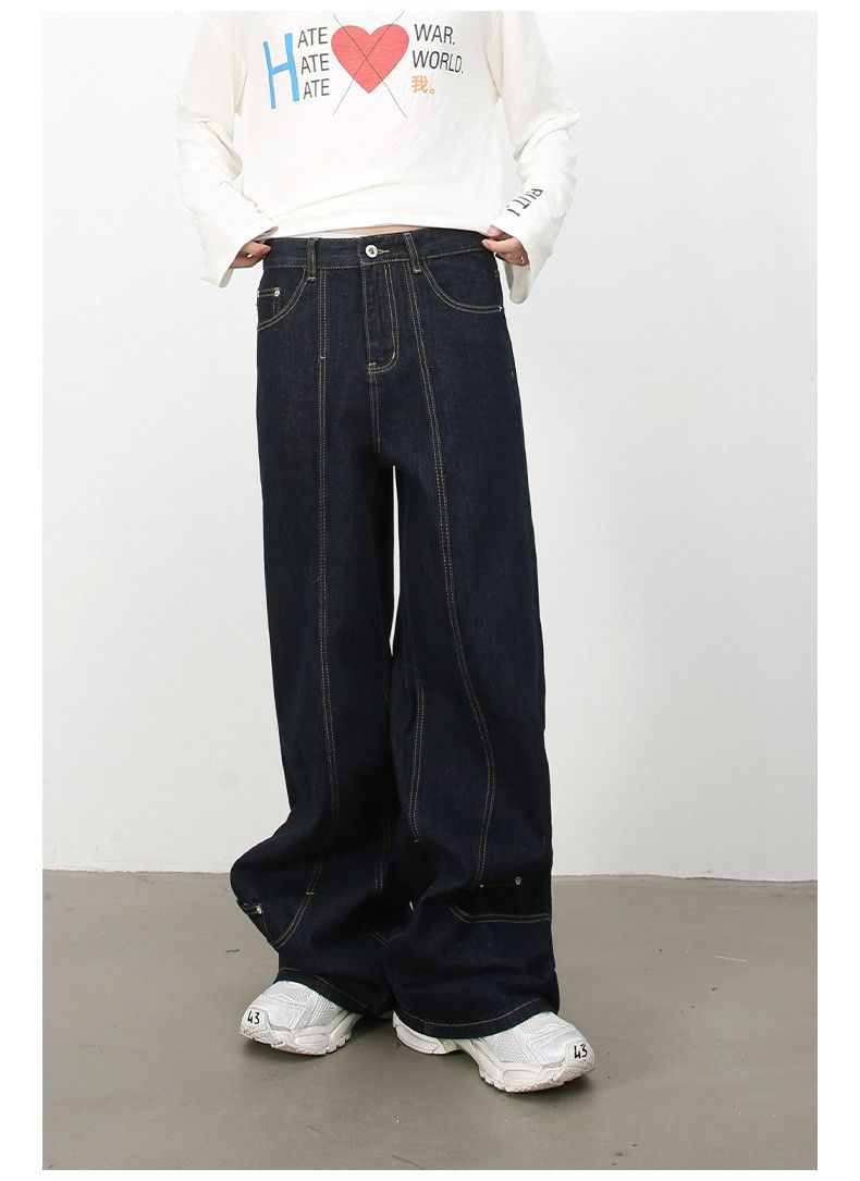 Japanese Brand × Jean American retro high street loose straight jeans for men Size US 32 / EU 48 - 2 Thumbnail