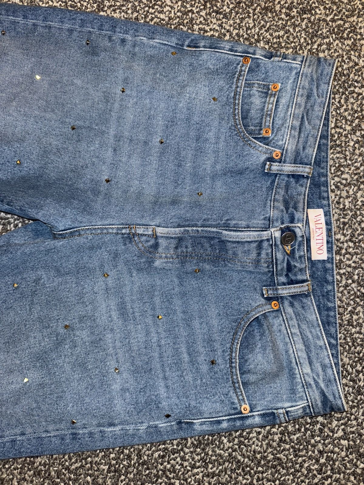 Valentino Valentino Rockstud Cotton Denim Jeans Size US 32 / EU 48 - 3 Thumbnail