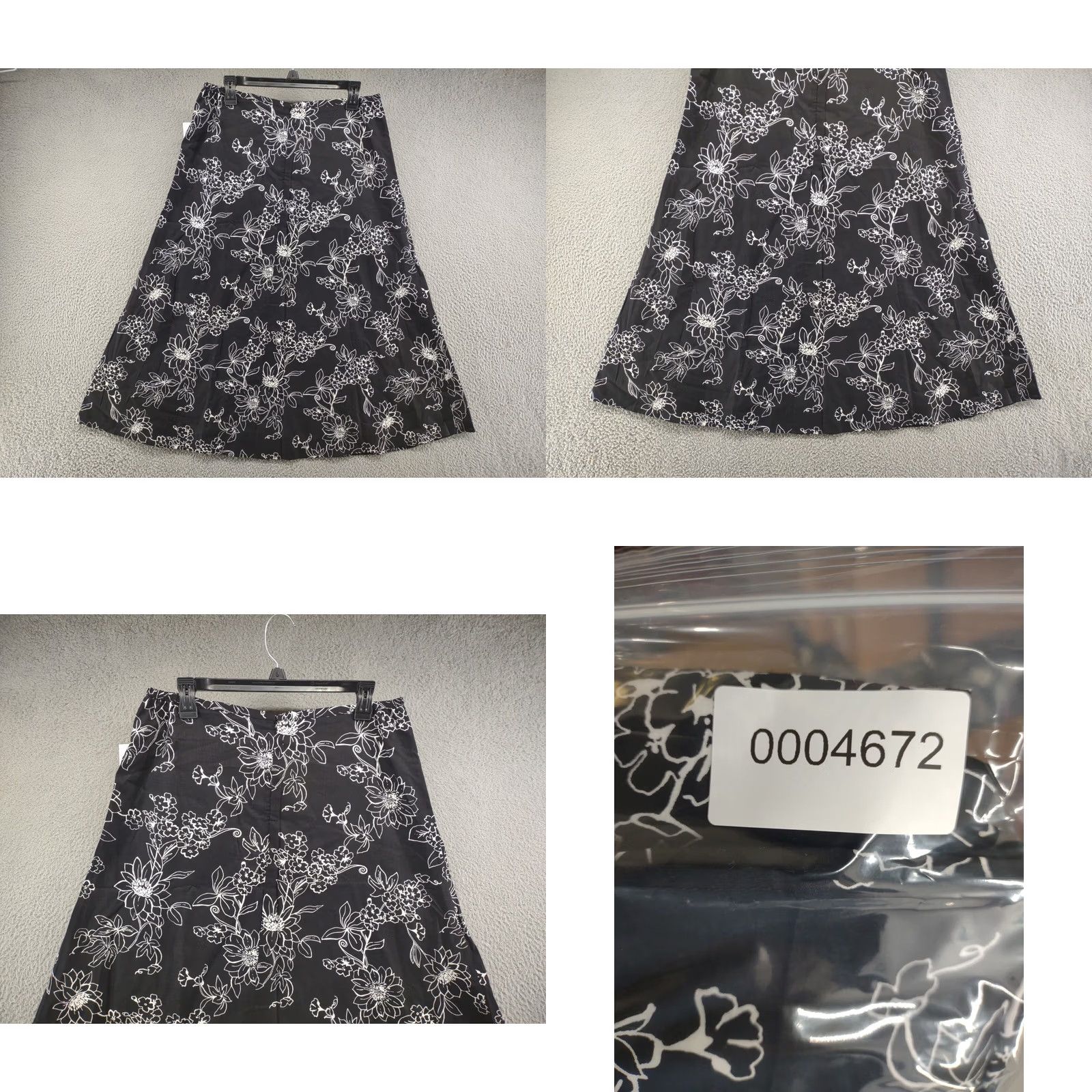 Vintage VINTAGE Sag Harbor Maxi Skirt Women's 8 Floral Black Long Bohemian 90s Ladies Mens? Size 30" / US 8 / IT 44 - 8 Thumbnail