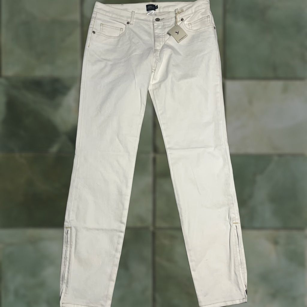 Vintage LL Bean Signature Jeans Women Size 8 White Skinny Ankle Zip Stretch NWT Size 30" / US 8 / IT 44 - 1 Thumbnail