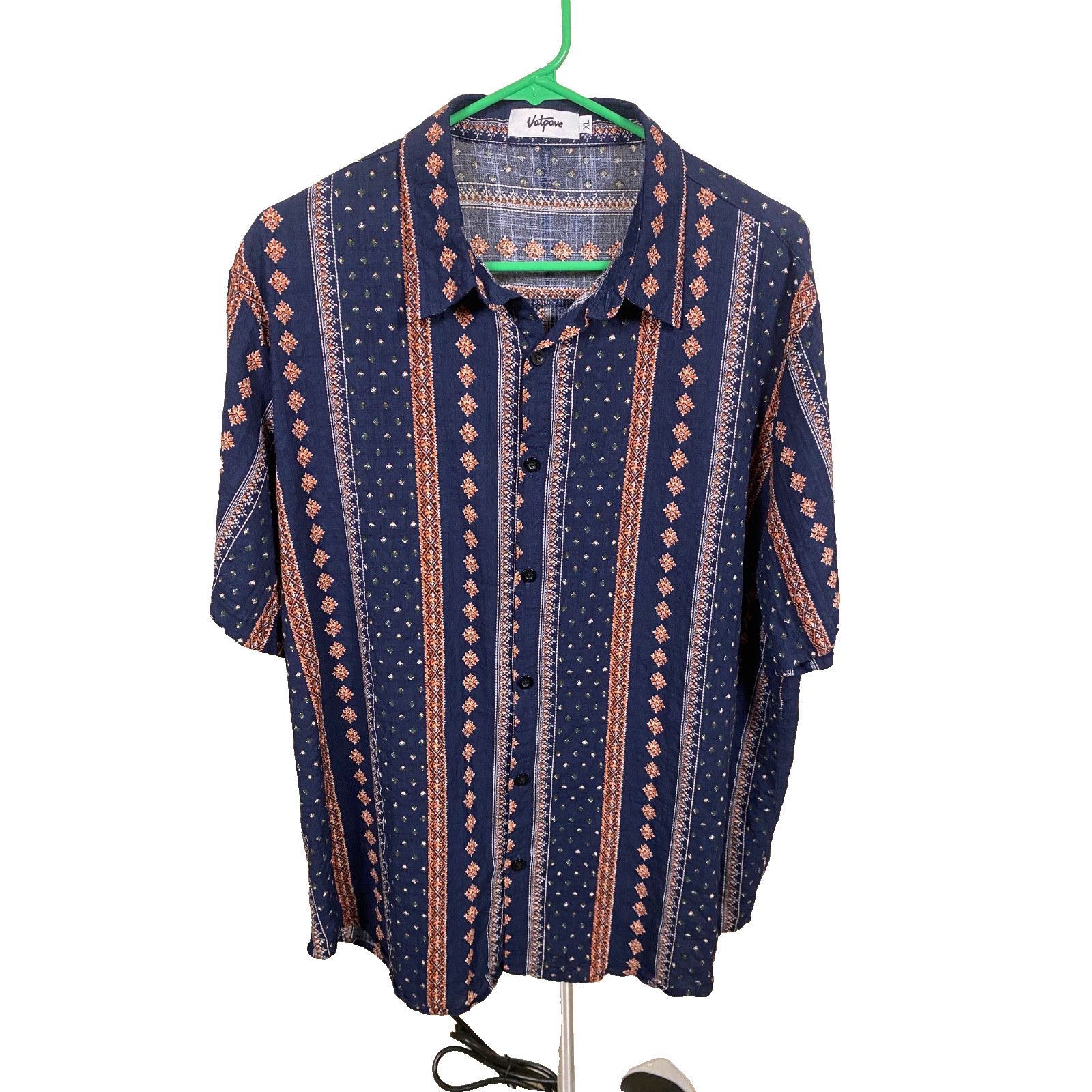 Other Men's short sleeve button down shirt summer navy Size US XL / EU 56 / 4 - 1 Thumbnail