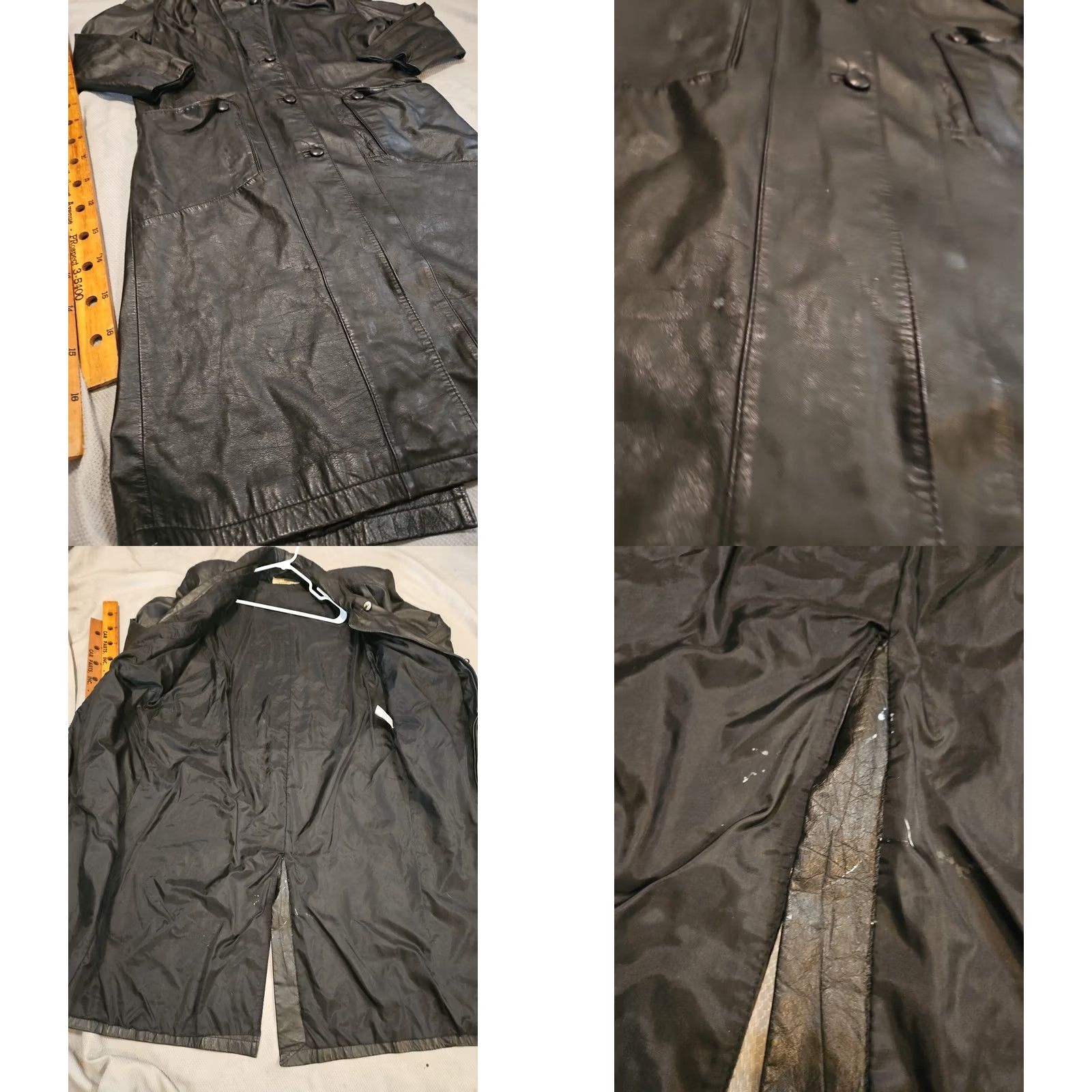 Vintage Vintage Brandon Thomas Jacket Womens Large Long Black Leather Mob Wife Coat Size L / US 10 / IT 46 - 9 Thumbnail