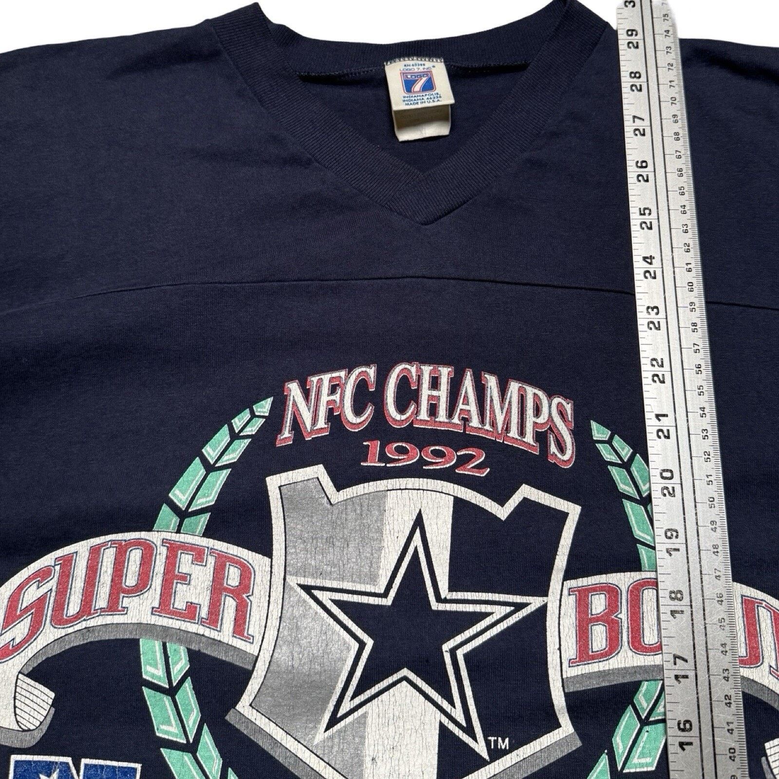 Logo 7 Vintage 90s Logo 7 NFC Champs 1992 Super Bowl T Shirt XL Size US XL / EU 56 / 4 - 5 Thumbnail