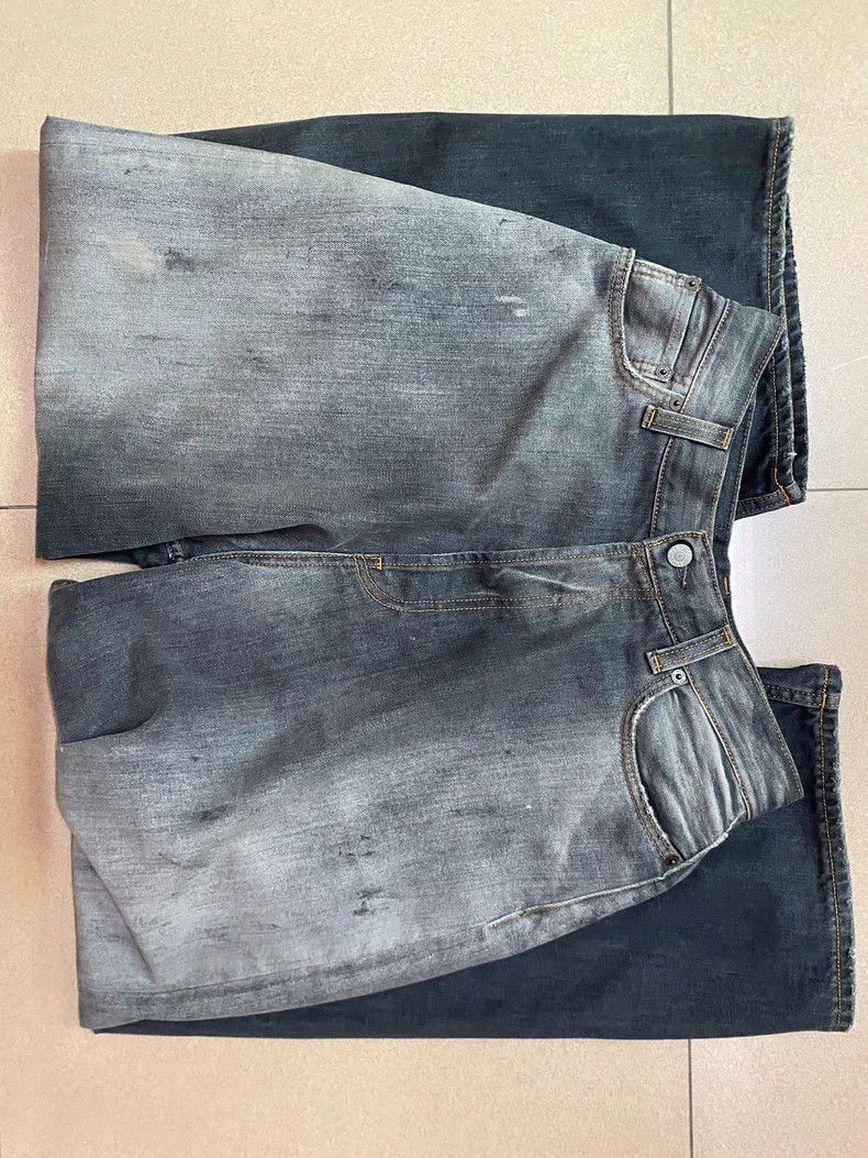 Acne Studios Acne Studios Distressed graffiti and splashed ink black je Size US 28 / EU 44 - 3 Thumbnail