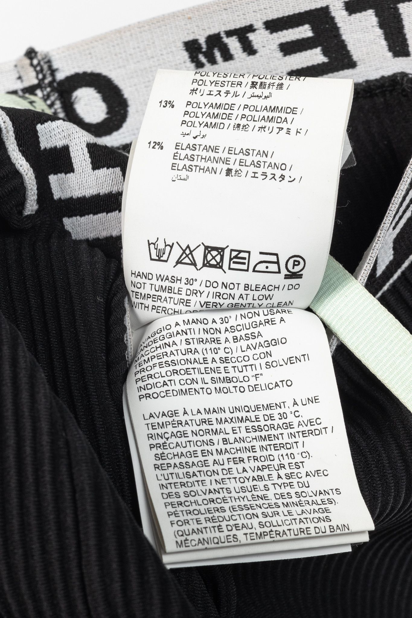 Off-White Off-White Black Logo-Waistband Ribbed Leggings Size 27" / US 4 / IT 40 - 9 Thumbnail