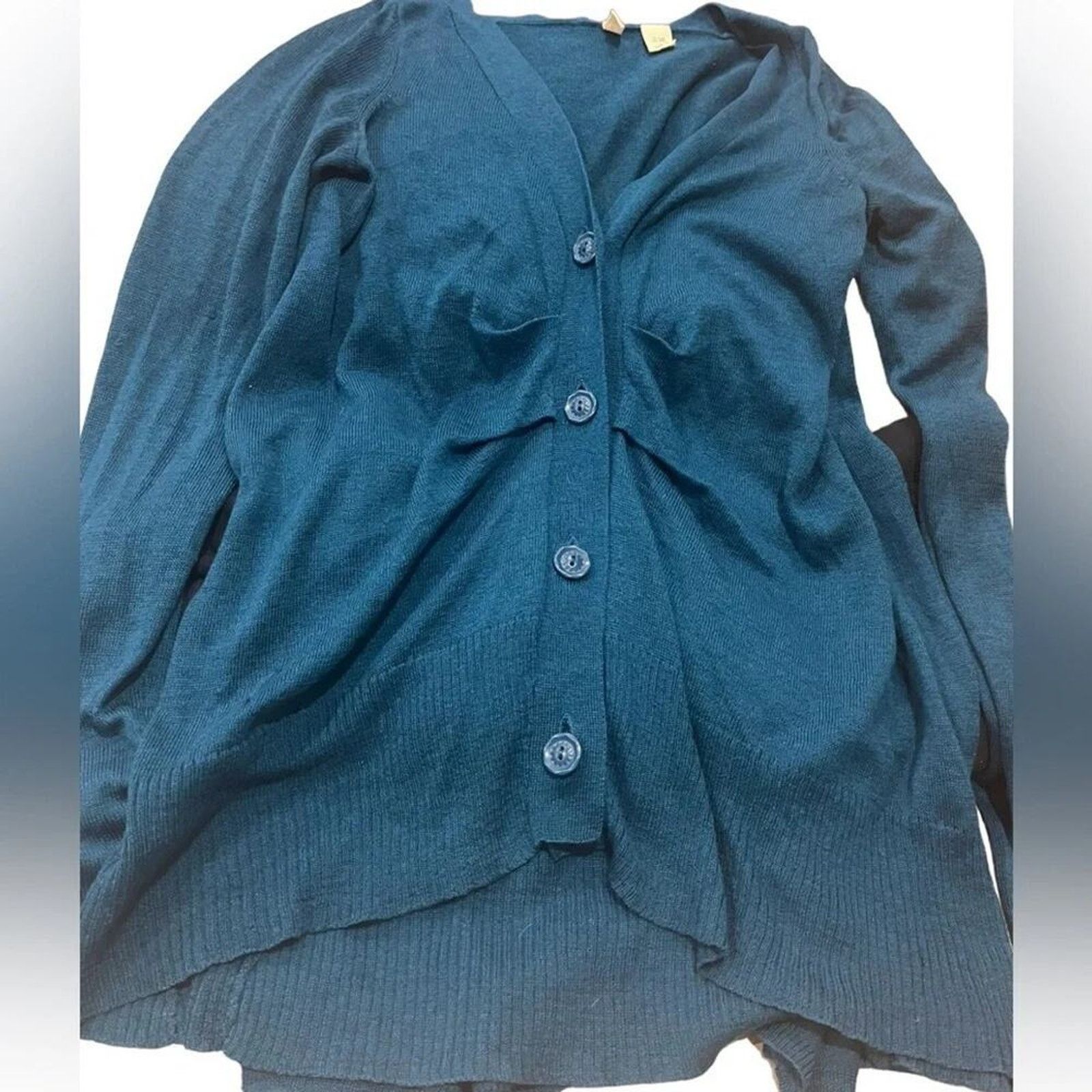 The Unbranded Brand Moth V-neck wool blend button front cardigan, size XS Size XS / US 0-2 / IT 36-38 - 1 Thumbnail