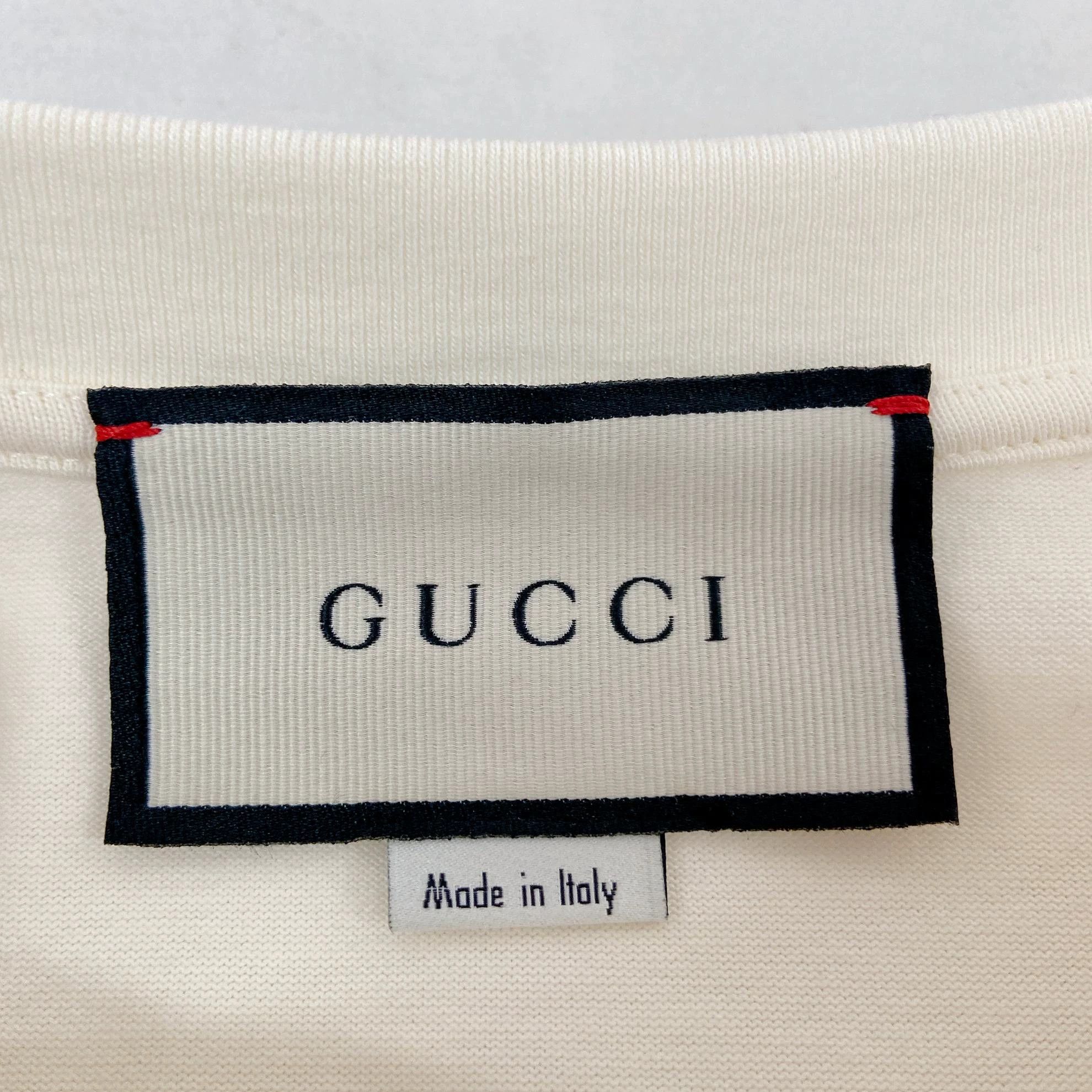 Gucci Gucci Beige Embroidered T-shirt S Size US S / EU 44-46 / 1 - 6 Thumbnail