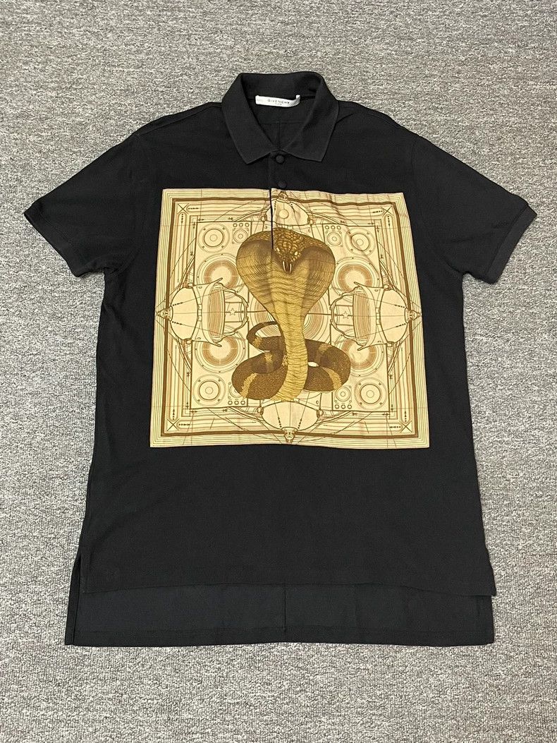 Givenchy Givenchy Cobra Graphic Polo Shirt - dmc Size US XXS / EU 40 - 1 Thumbnail