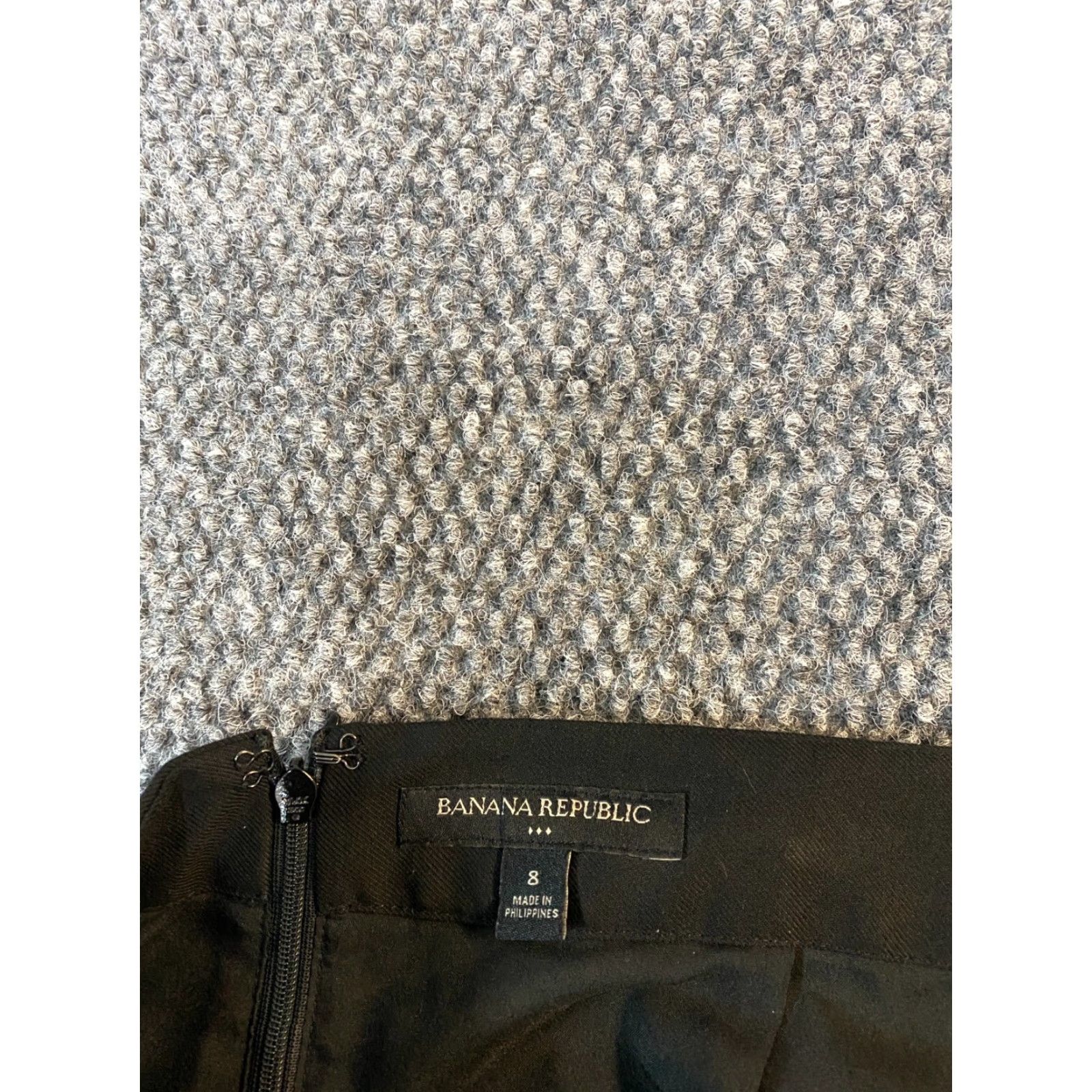 Banana Republic Banana Republic Skirt Womens 8 Black Zip A-Line Knee Length Knit Cotton High Rise Regular Pockets Zipper Vel Casual Vintage No Size 30" / US 8 / IT 44 - 4 Thumbnail