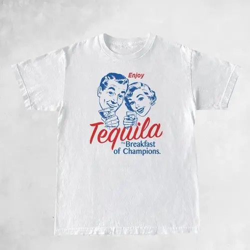 Japanese Brand Kahori x azawa Enjoy Tequila Retro Graphic Tees Size US S / EU 44-46 / 1 - 4 Thumbnail