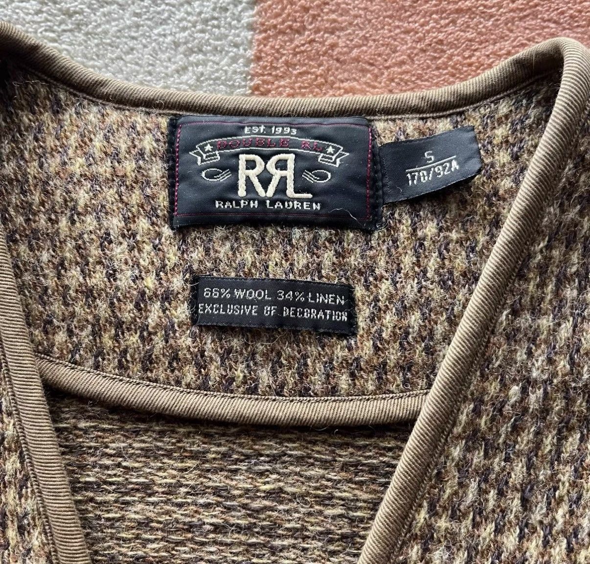 RRL Ralph Lauren RRL Ralph Lauren Double RL Wool Fisherman Vest K22 Size US S / EU 44-46 / 1 - 4 Thumbnail