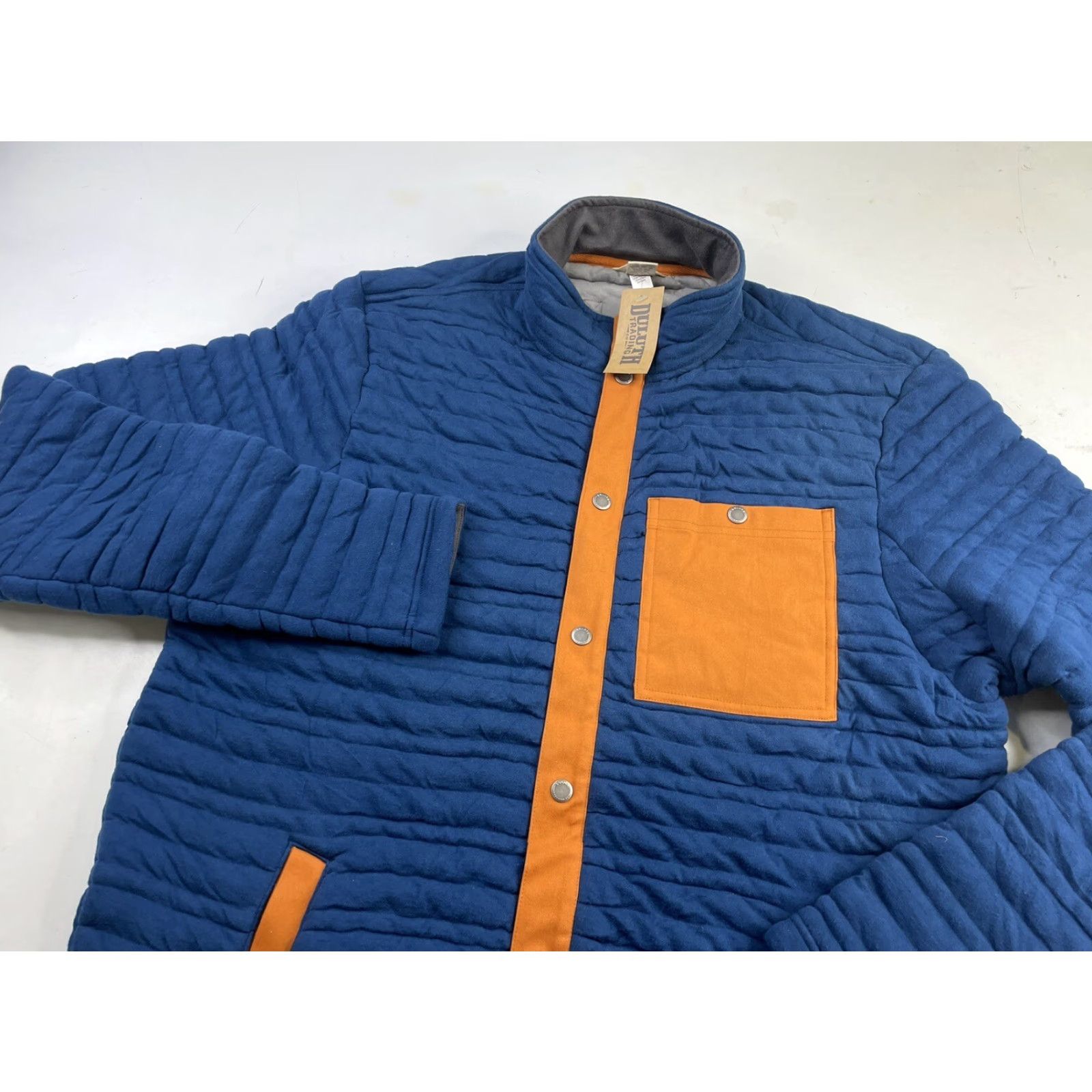 CO Duluth Flintlock Jacket Mens Large Blue Full Snap Insulated NWT Duluth Trading Co Casual Outdoors Style Basic Jacket Size US L / EU 52-54 / 3 - 2 Thumbnail