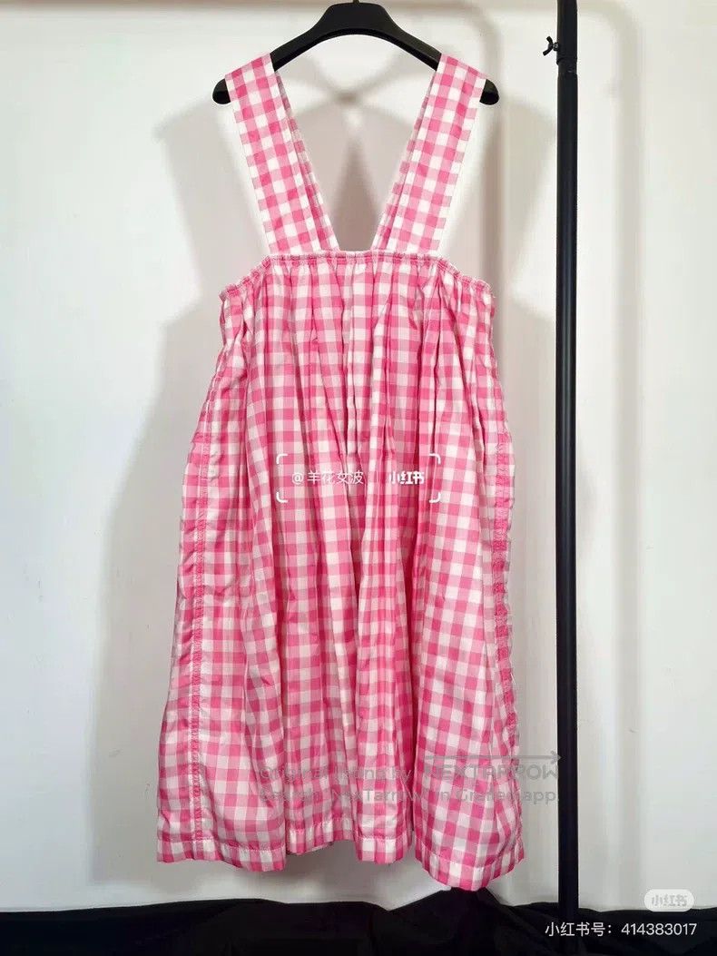 Comme des Garcons Comme Des Garcons Pink Plaid Strapless Dress Size S / US 4 / IT 40 - 1 Thumbnail