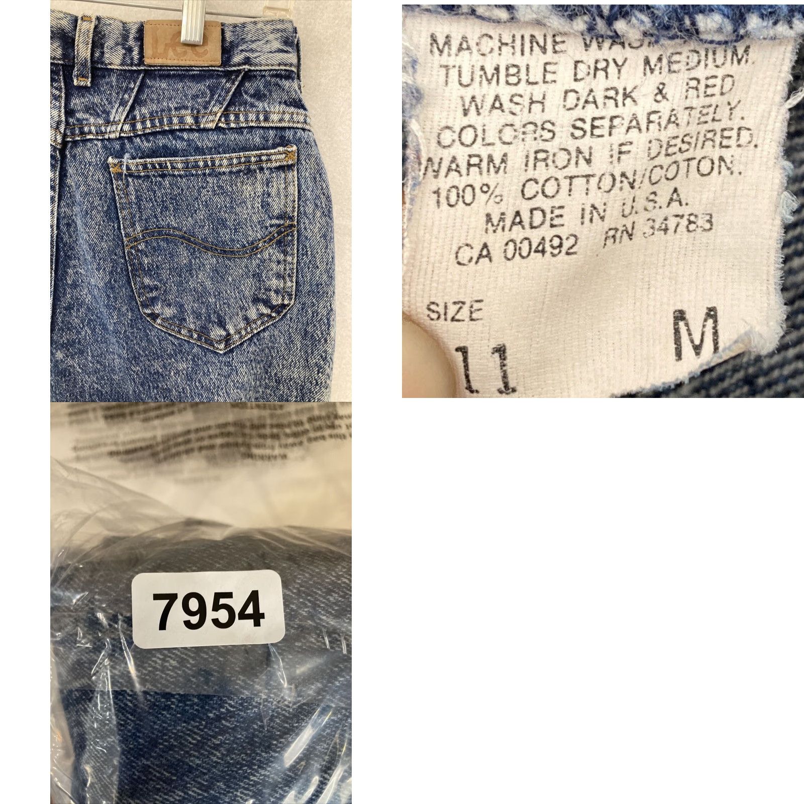 Lee VTG Lee Mom Jeans Size 11 M High Rise Tapered Stonewashed Bleached 28X31 90s USA - Jeans - Women - 80s Theme Size 32" / US 10 / IT 46 - 8 Thumbnail