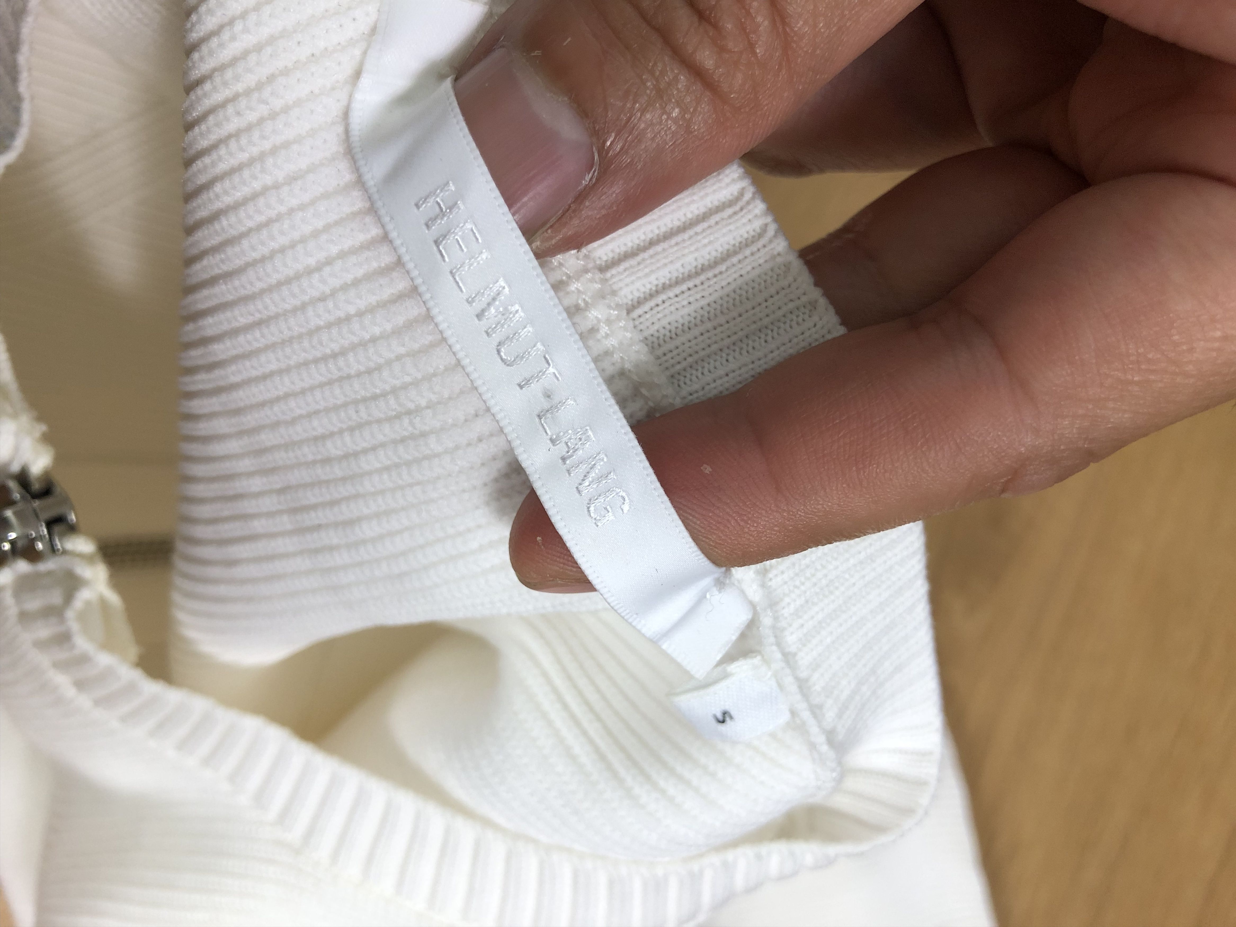 Helmut Lang RIBBED KNIT BODYFIT ZIPPERNECK S/S Size XS / US 0-2 / IT 36-38 - 8 Thumbnail