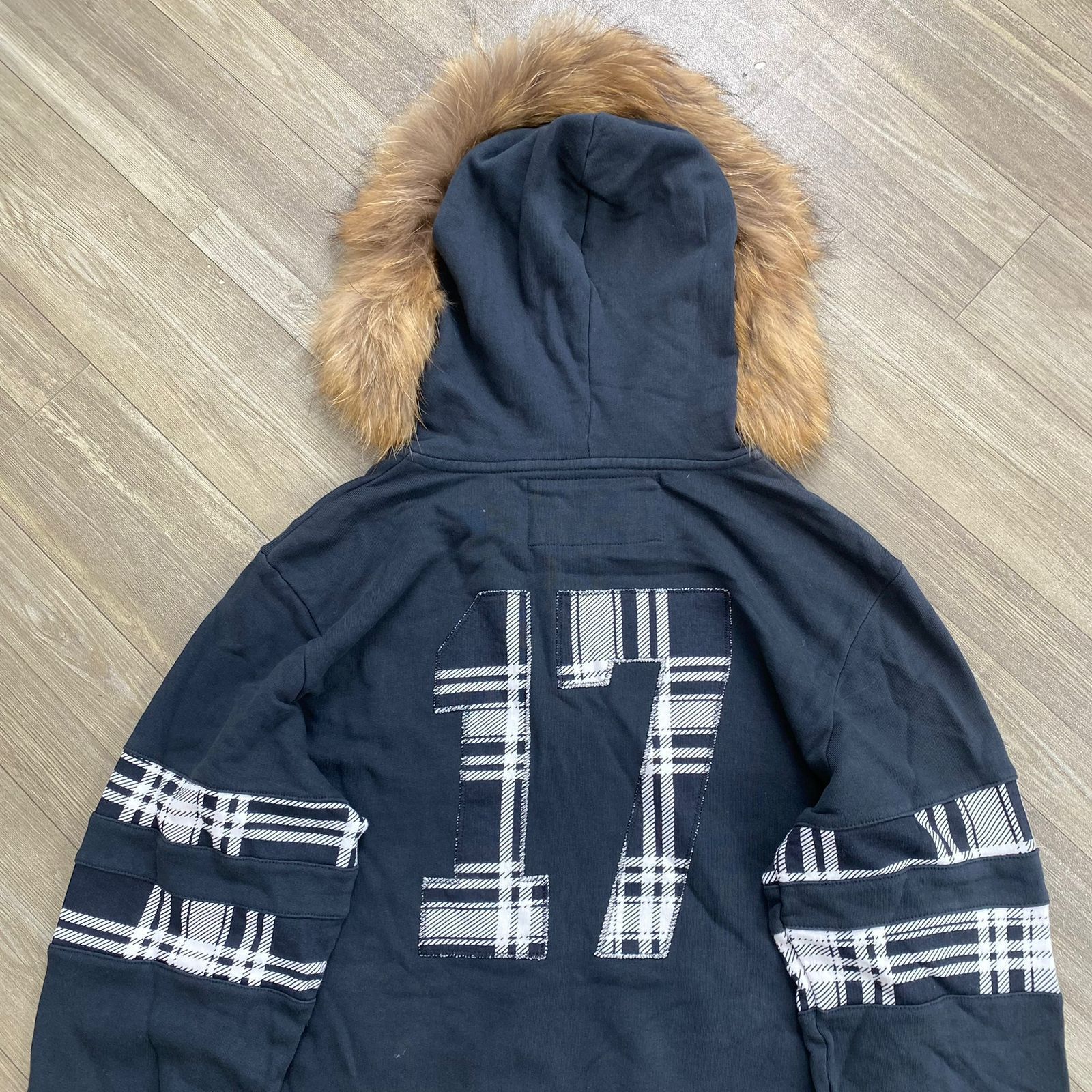 Japanese Brand 2000s Hydrogen Skulls Ifsix Cross Lgb Style Zip Fur Hoodie Size US L / EU 52-54 / 3 - 14 Thumbnail