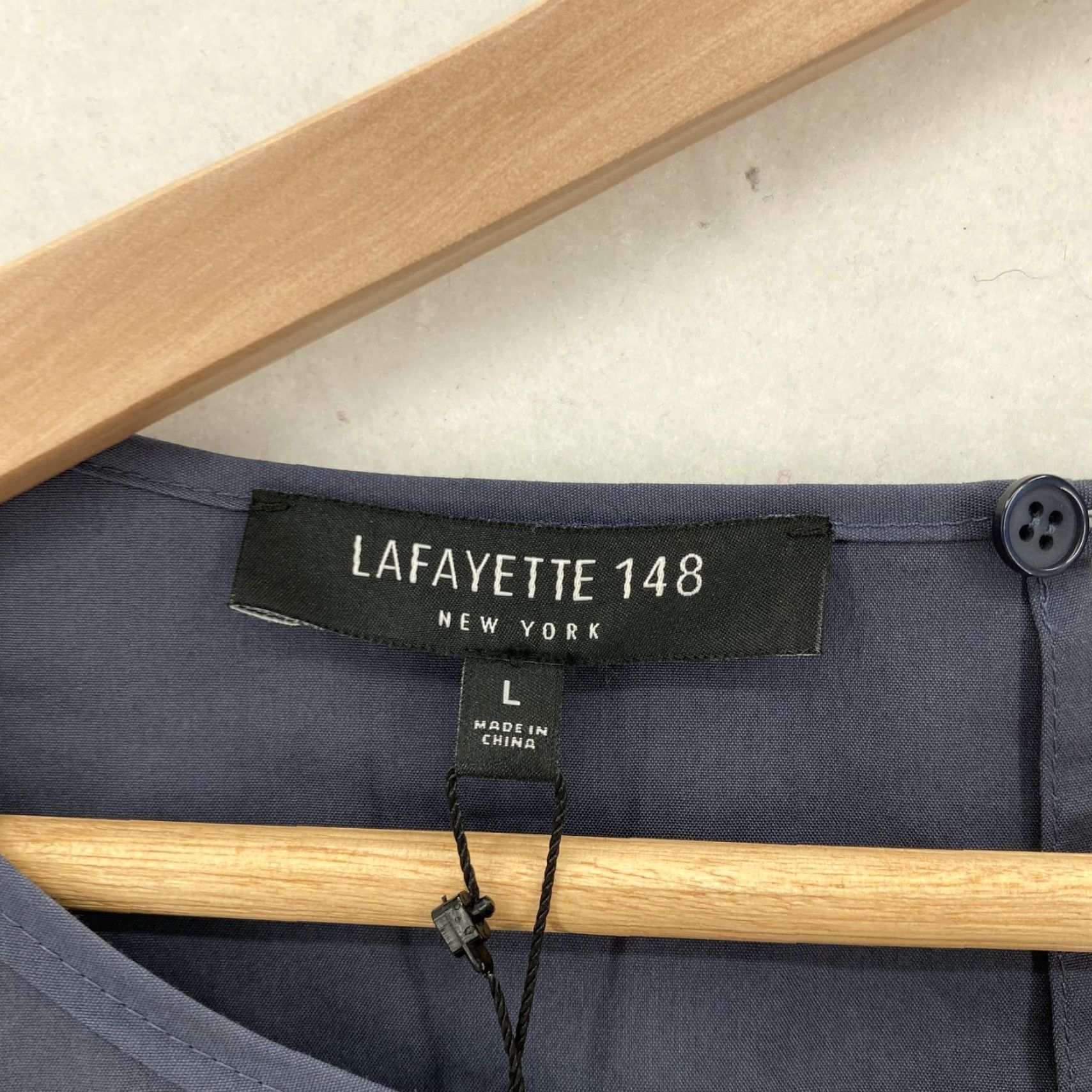 Vintage VINTAGE Lafayette 148 New York Dress Womens Large Blue Note Tie Cuff Shift Bow Sleeve Size L / US 10 / IT 46 - 5 Thumbnail