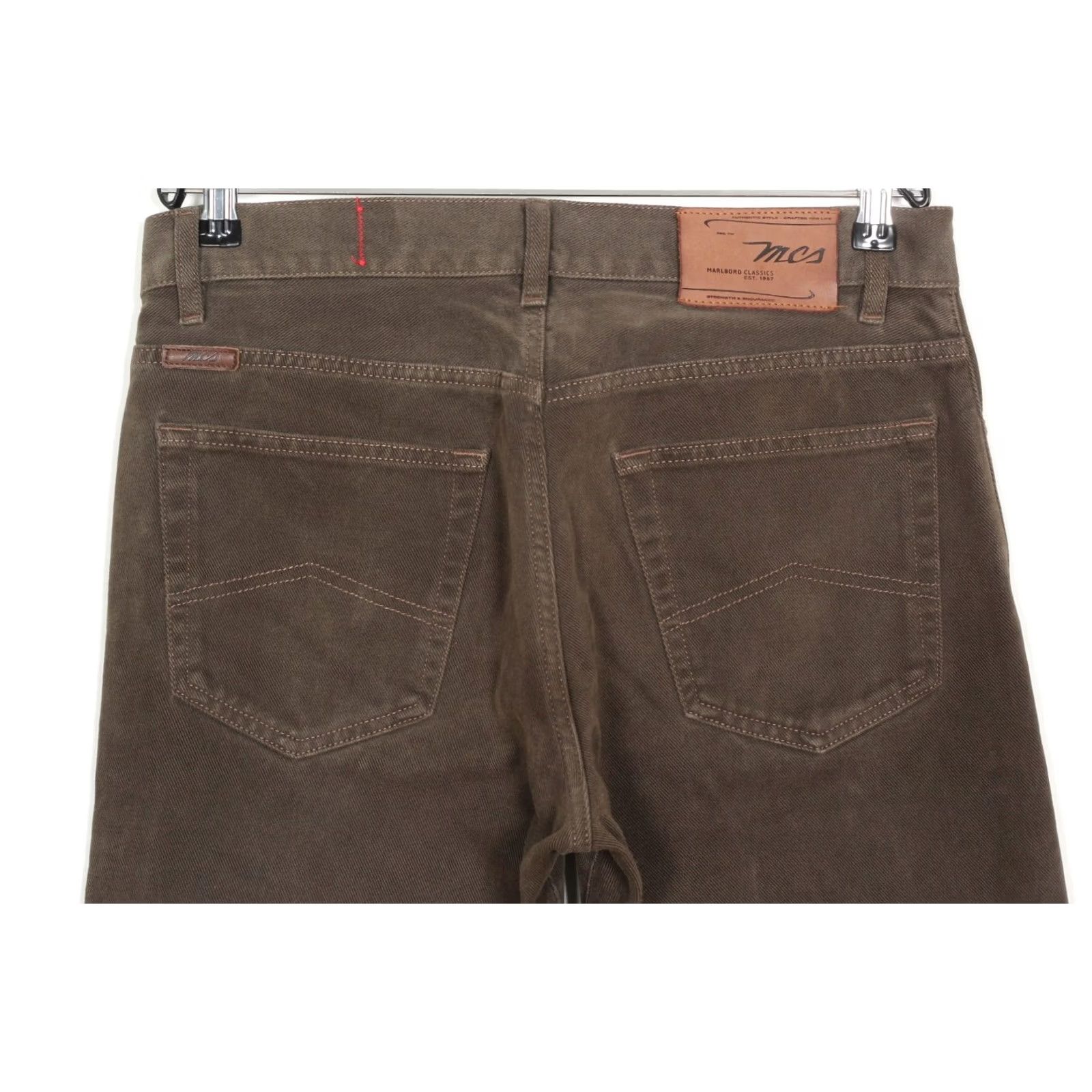 Vintage Marlboro Classics PHOENIX Pants Trousers Men Regular 32W30L Brown DZ7867 Size US 32 / EU 48 - 3 Thumbnail