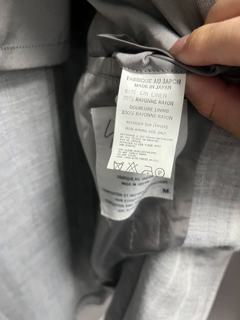 Yohji Yamamoto Yohji Yamamoto size m 98ss Striped silk linen 3 B mid-leng Size 36R - 6 Thumbnail