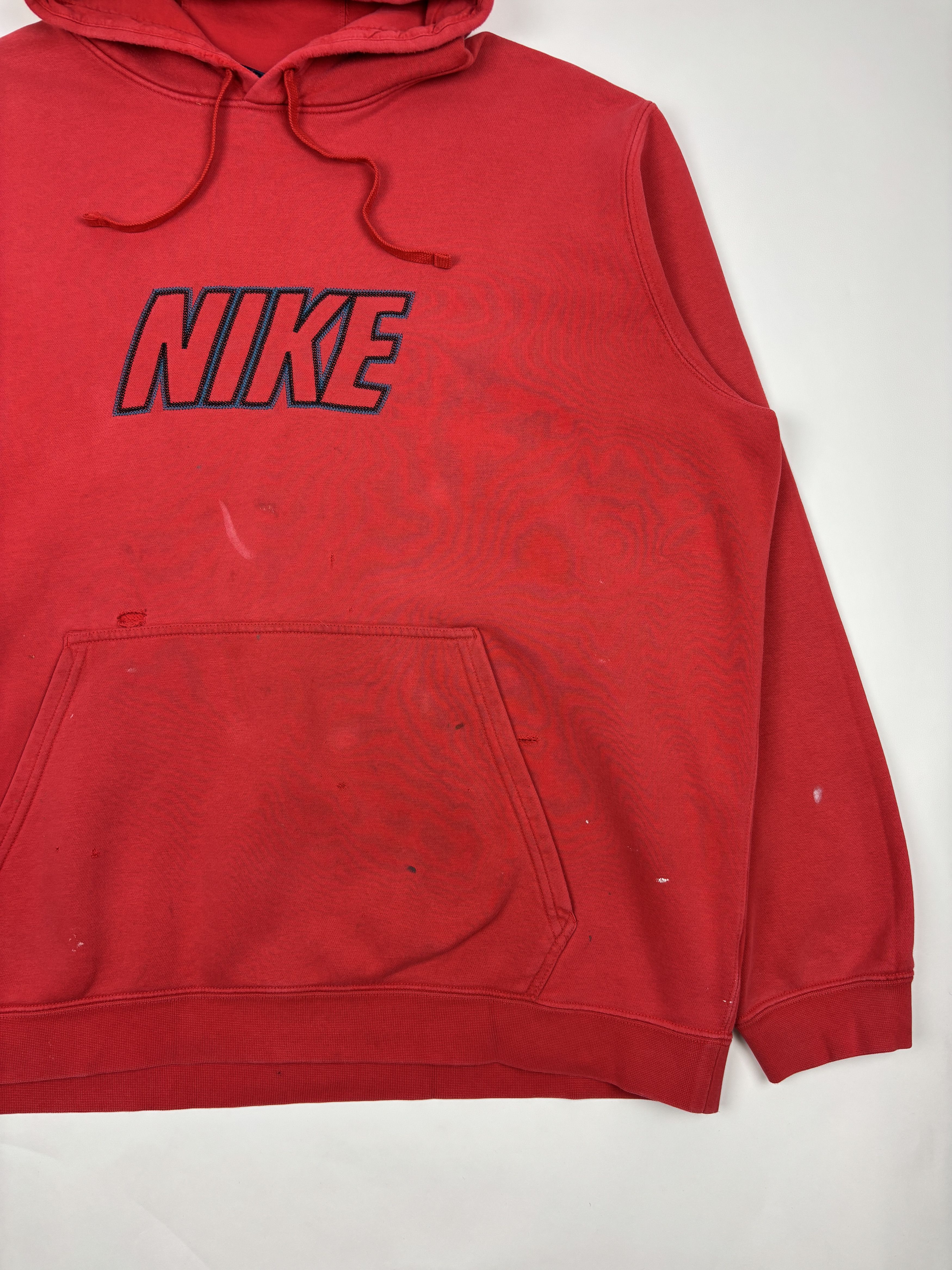 Nike Vintage Distressed Red Nike Hoodie Size US XXL / EU 58 / 5 - 2 Thumbnail