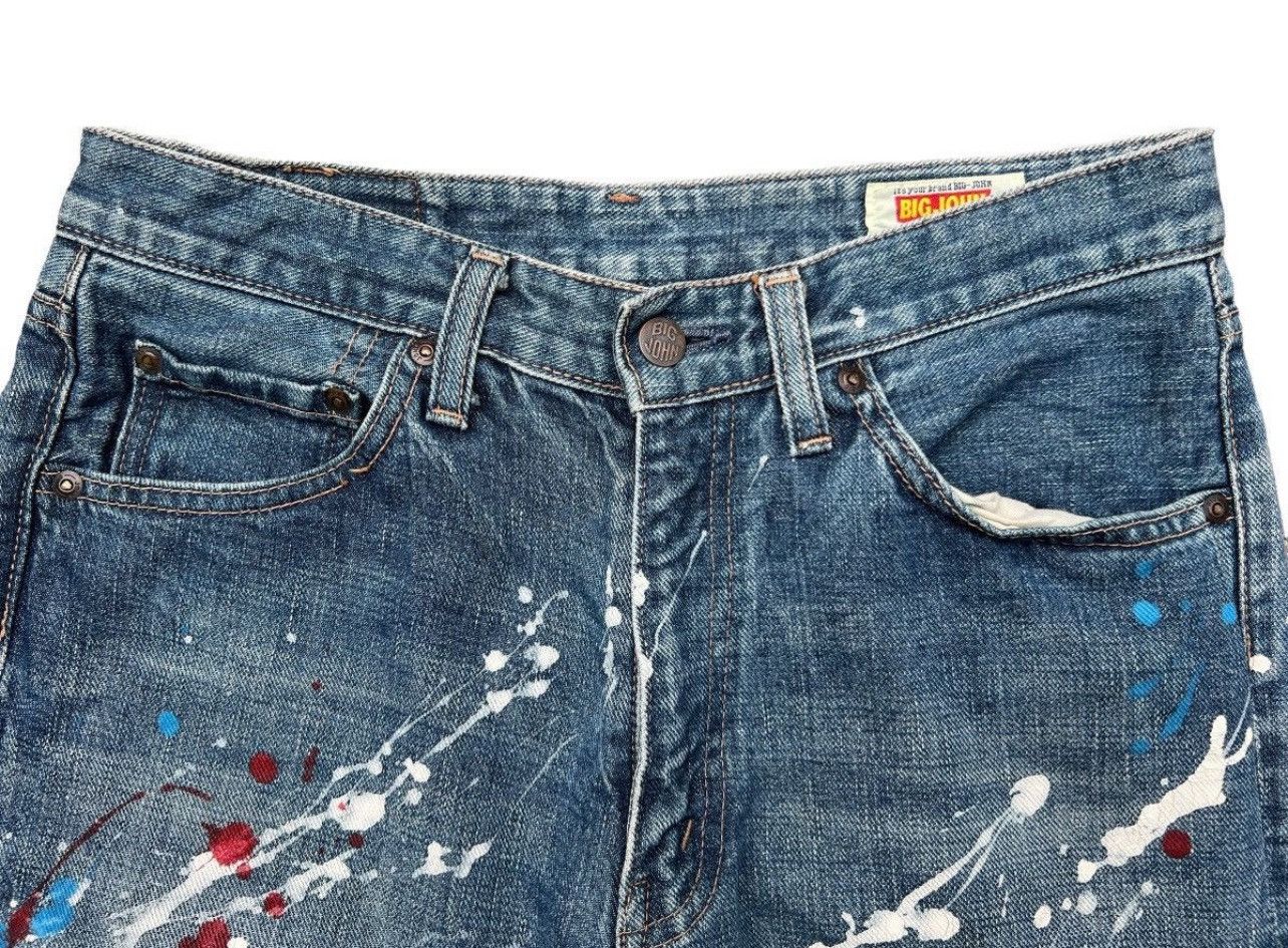 Big John Vintage Wrangler Paint Splatter Straight Denim Jeans 30x34 Size US 30 / EU 46 - 6 Thumbnail