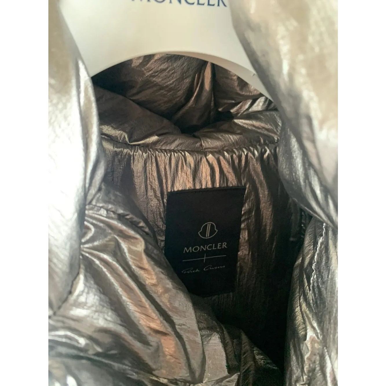 Moncler × Rick Owens o1rshd1 FW20 Porterville Goose Down Parka in Silver Size US XS / EU 42 / 0 - 8 Thumbnail