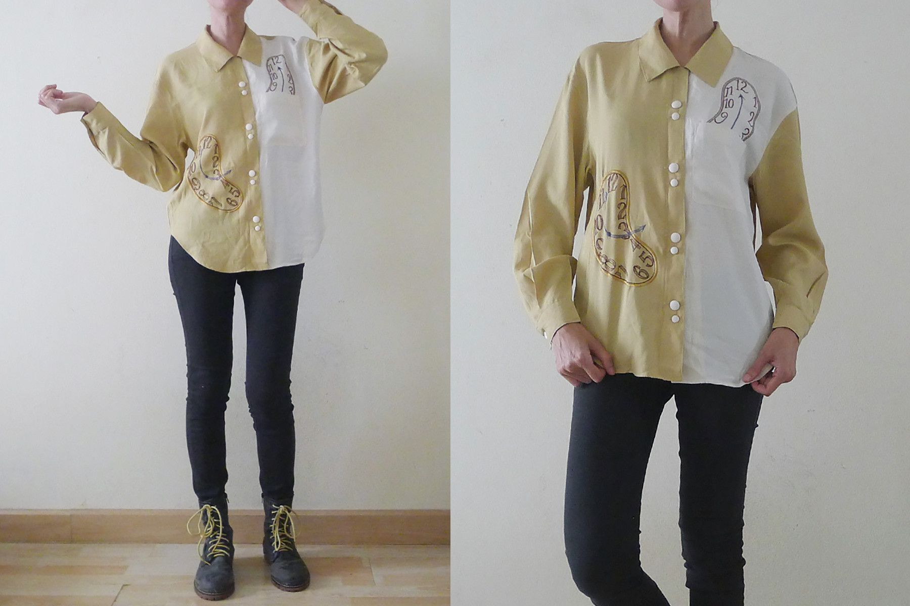 Vintage Salvador Dali Style, The Persistence of Memory baroque shirt Size M / US 6-8 / IT 42-44 - 5 Thumbnail