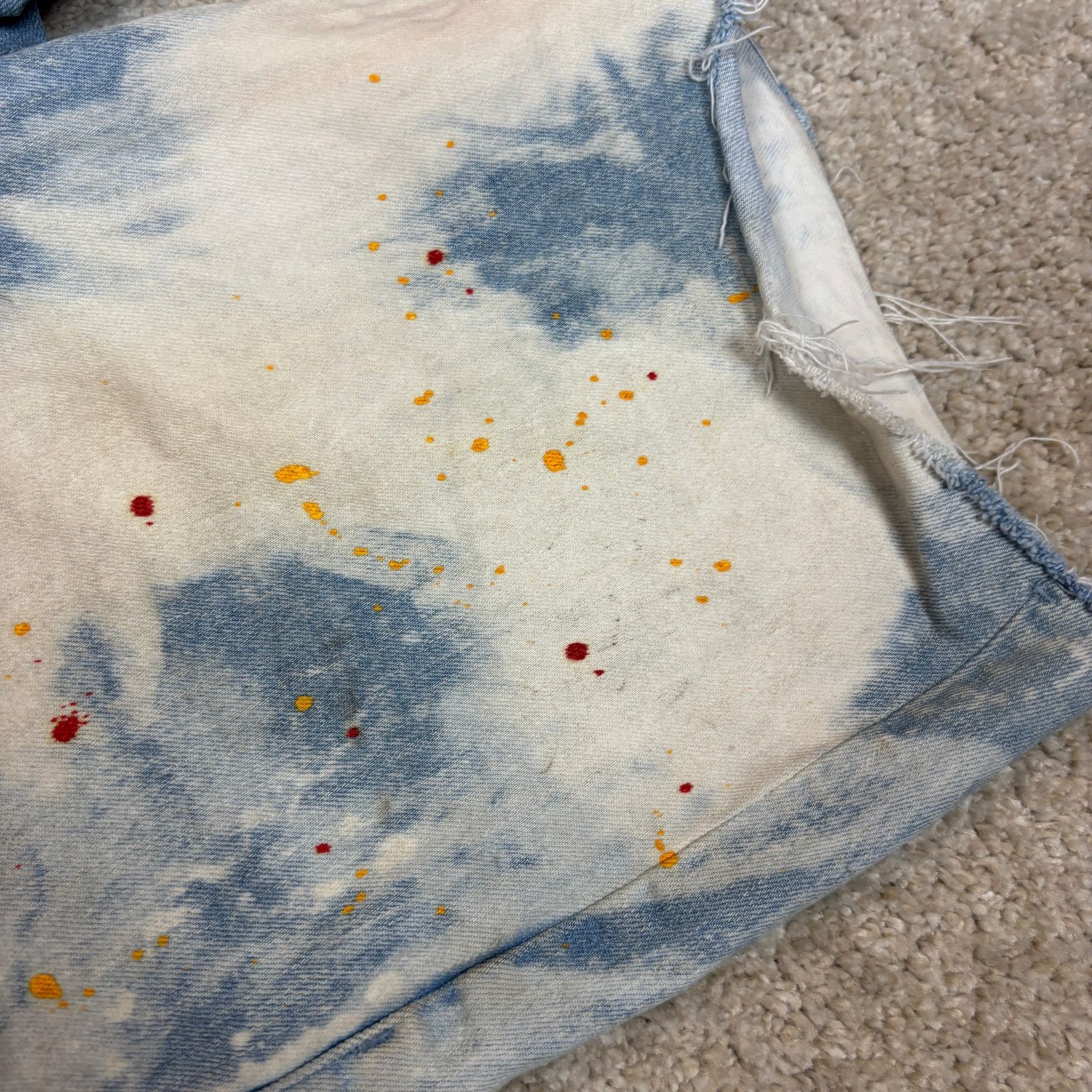 Purple Brand Purple Brand P020 Light Faded Bleached Out Splatter Jorts 31 Size US 31 - 11 Thumbnail