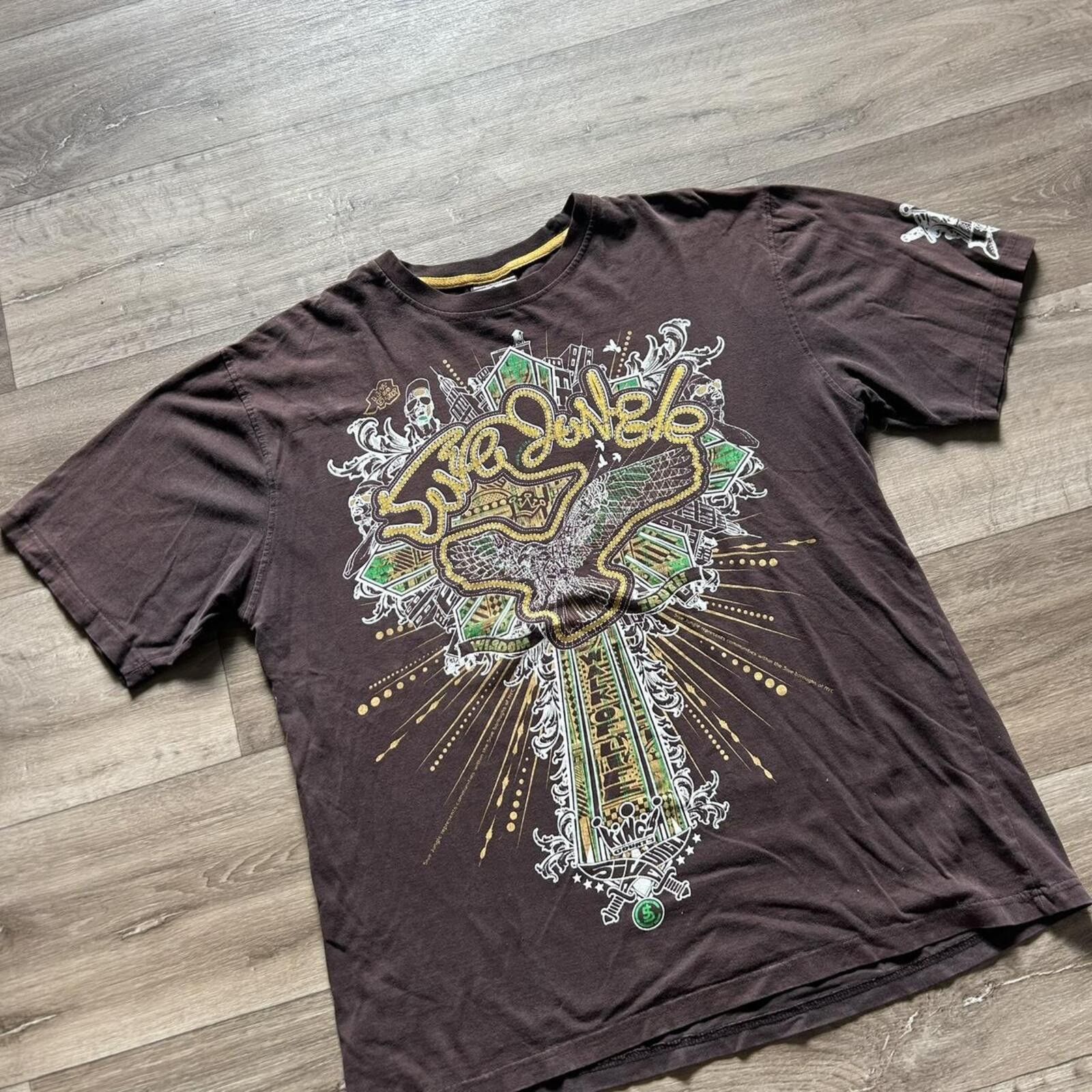 Affliction Brown y2k Big Print Graphic t shirt style size XL Size US XL / EU 56 / 4 - 2 Thumbnail