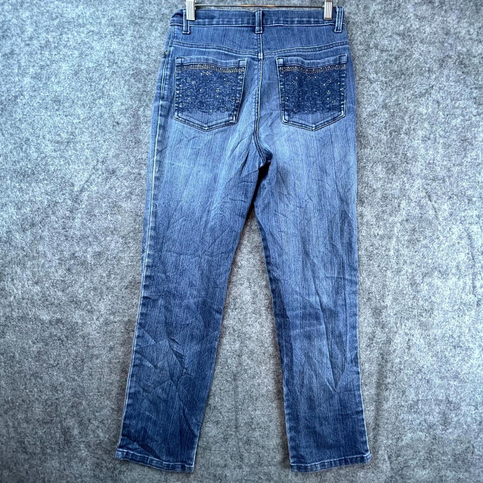 Gloria Vanderbilt Gloria Vanderbilt Amanda Straight Jeans Womens 6P Y2K Blue Size 28" / US 6 / IT 42 - 1 Thumbnail