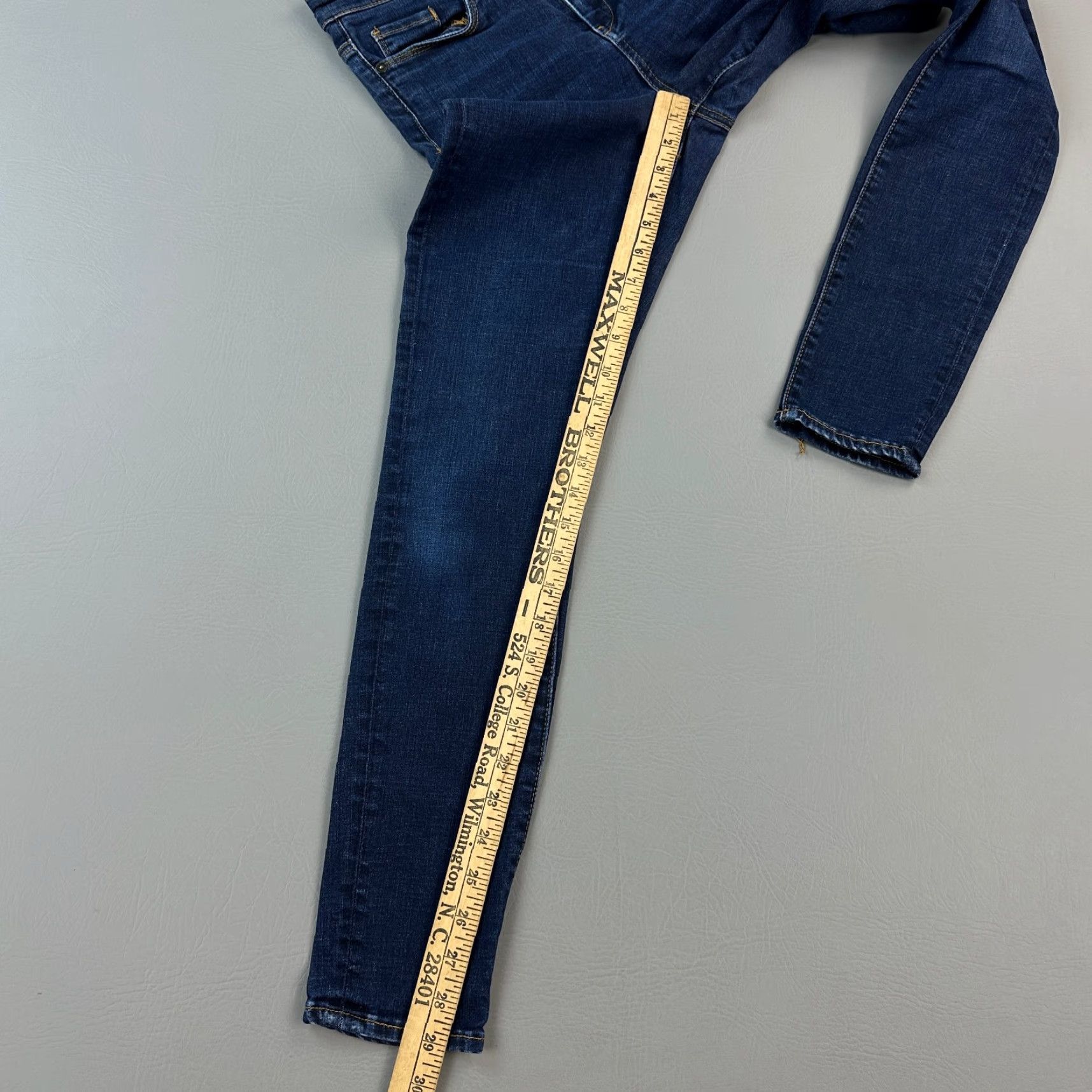 Vintage BLANKNYC Jeans Women's 28 28x29 Dark Wash The Great Jones High Riser Skinny Jeans Size 28" / US 6 / IT 42 - 2 Thumbnail