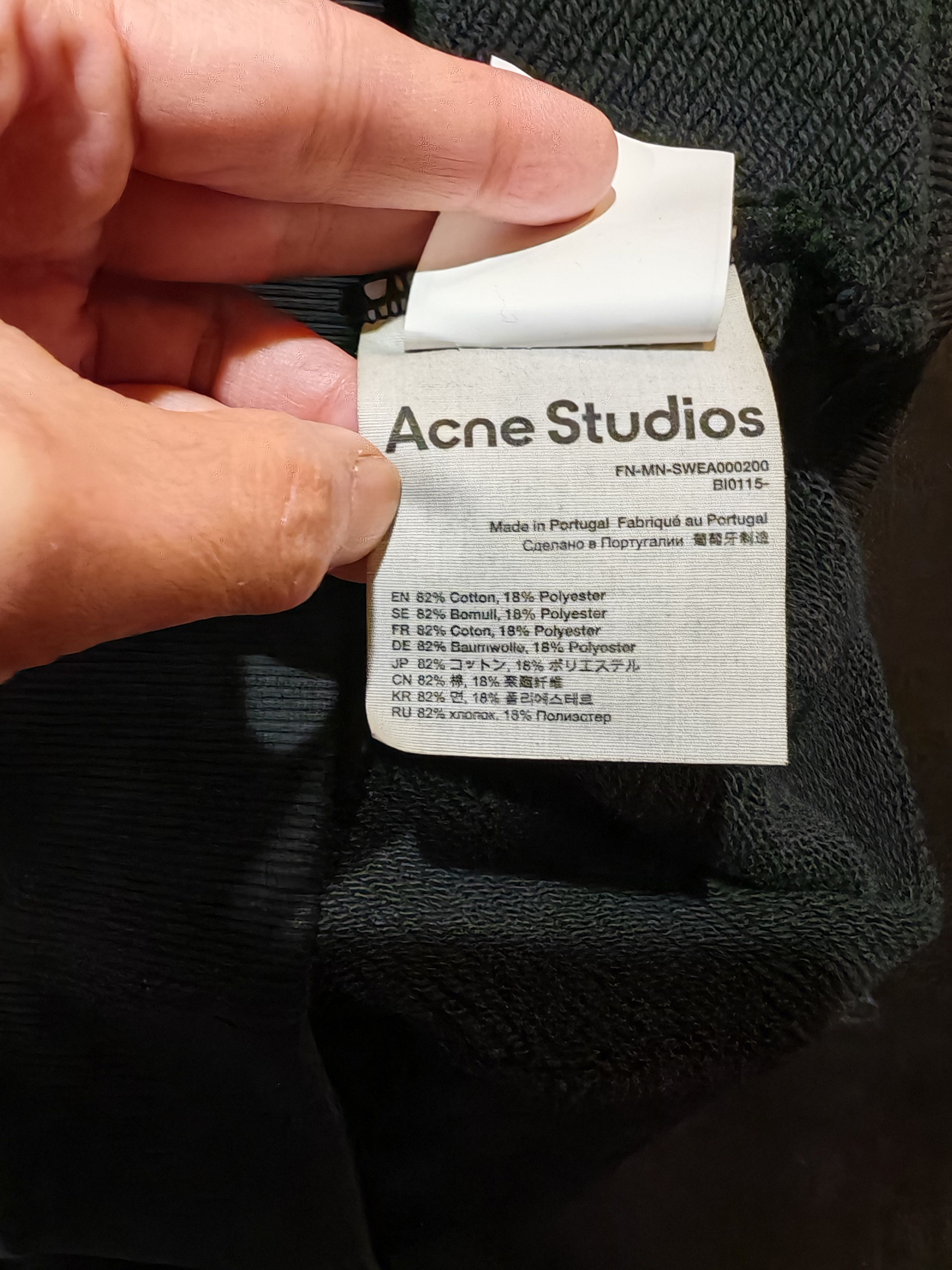Acne Studios Finick Inverse Label Crew Sweat Size US L / EU 52-54 / 3 - 11 Thumbnail