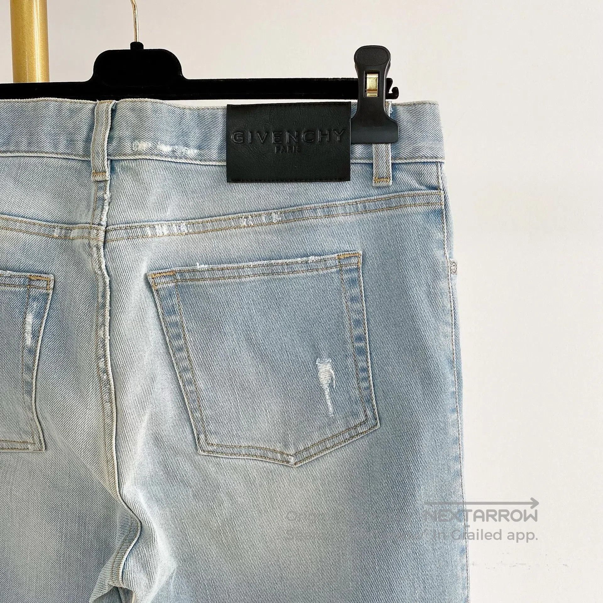 Givenchy Givenchy Blue Denim Ripped Jeans. Size US 32 / EU 48 - 6 Thumbnail
