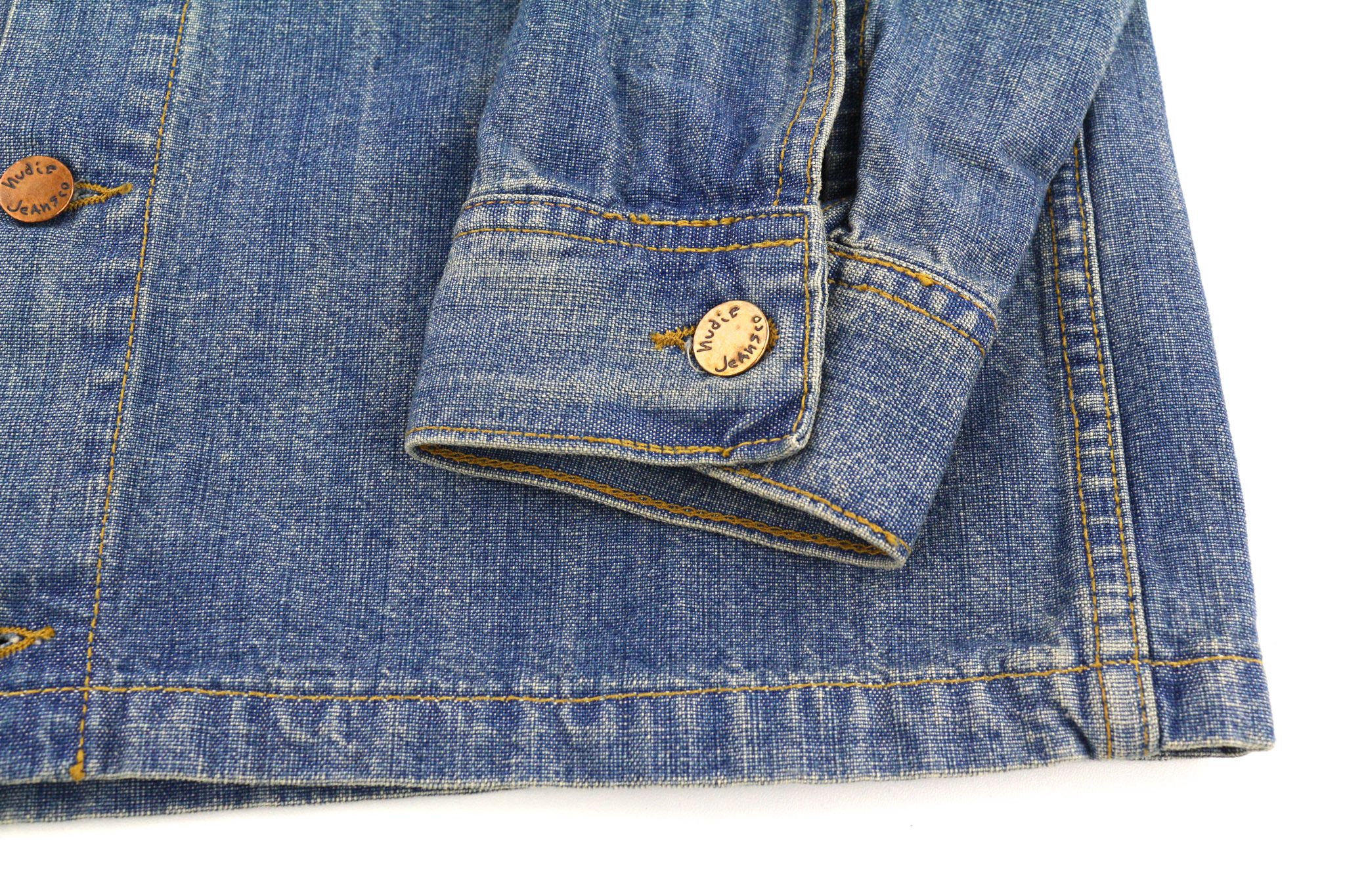 Nudie Jeans RONNY S Indigo Dungaree Polo Neck Logo Denim 81954 Size US S / EU 44-46 / 1 - 5 Thumbnail