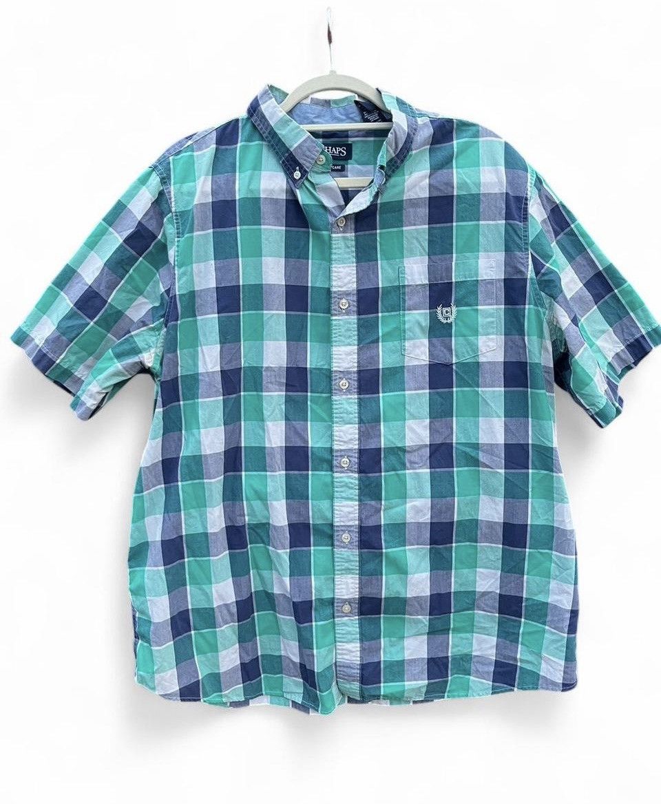 Chaps Ralph Lauren Chaps y2K Men’s Short-Sleeve Plaid Button Down Shirt Size US XXL / EU 58 / 5 - 1 Thumbnail