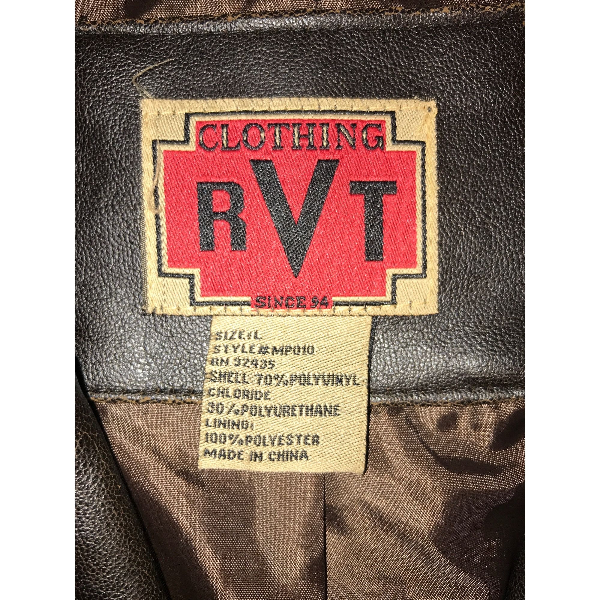 Vintage RVT Women's Brown Faux Leather Blazer Y2K Preppy Date Jacket Size M / US 6-8 / IT 42-44 - 3 Thumbnail