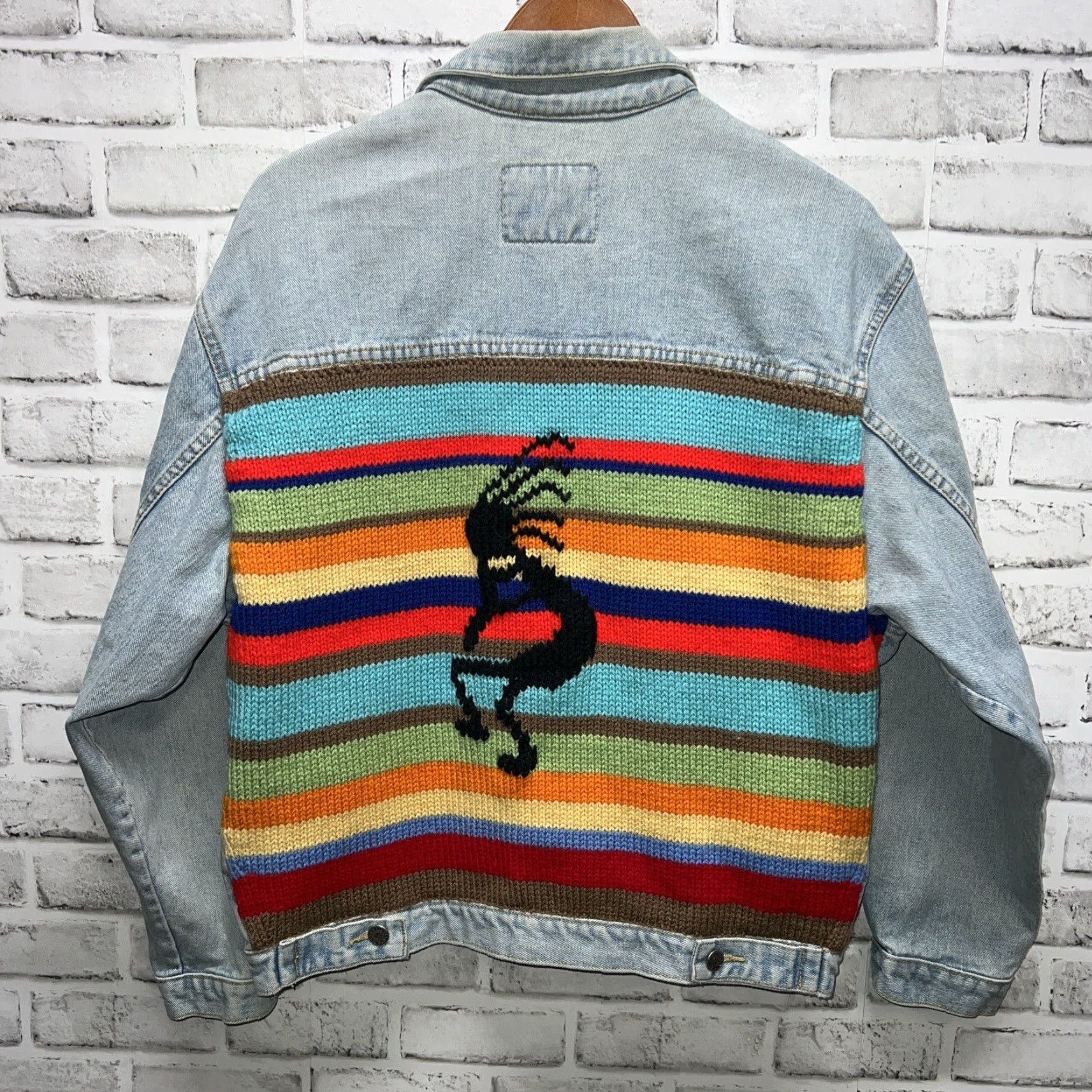 Denime VINTAGE Breaker Jeans Jacket Womens 22” Pit To Pit Blue Denim Large L Size 40" / US 18 - 5 Thumbnail
